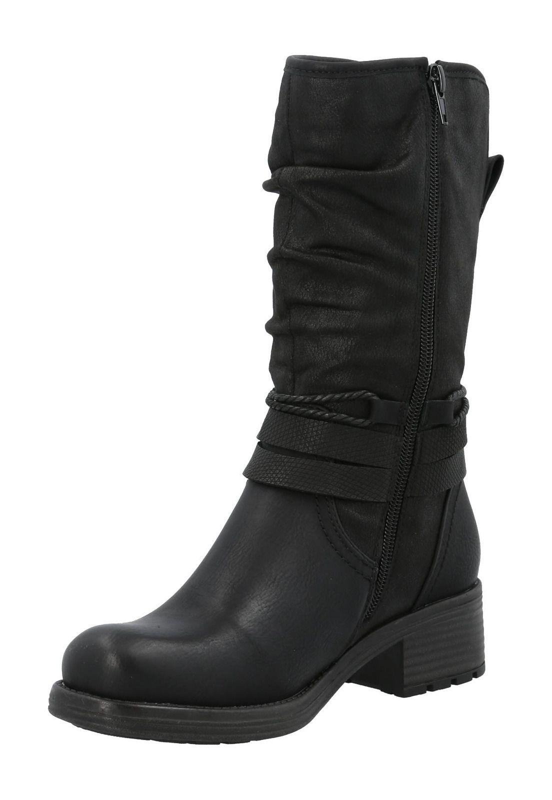Bota Agliani Mujer Negro-4