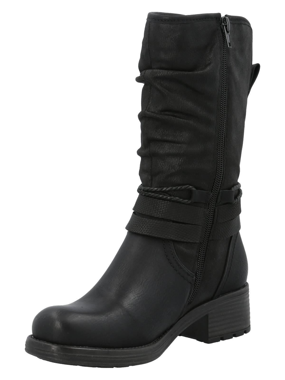 Bota Agliani Mujer Negro-4