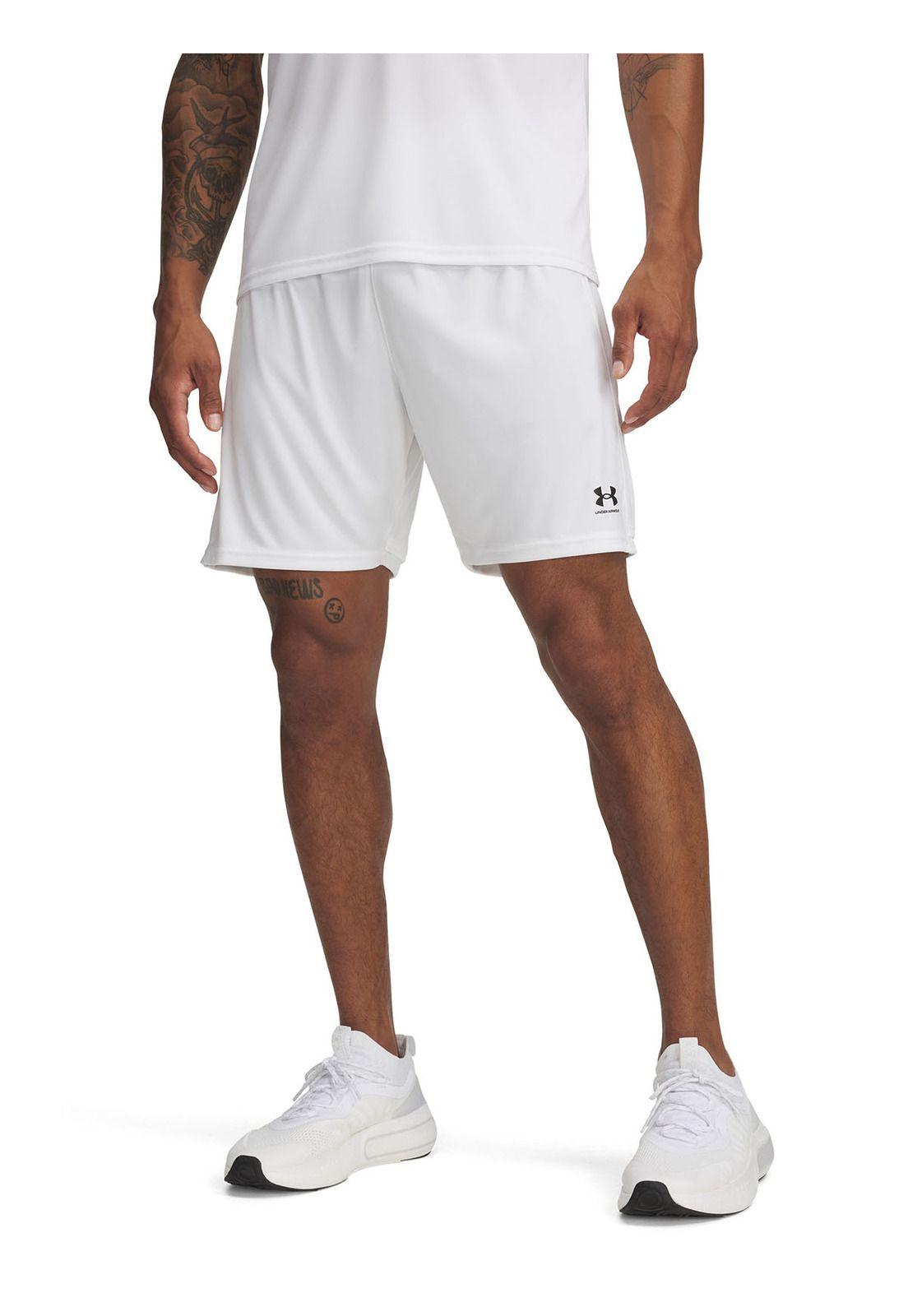 Short Ua Challenger Blanco Para Hombre-0