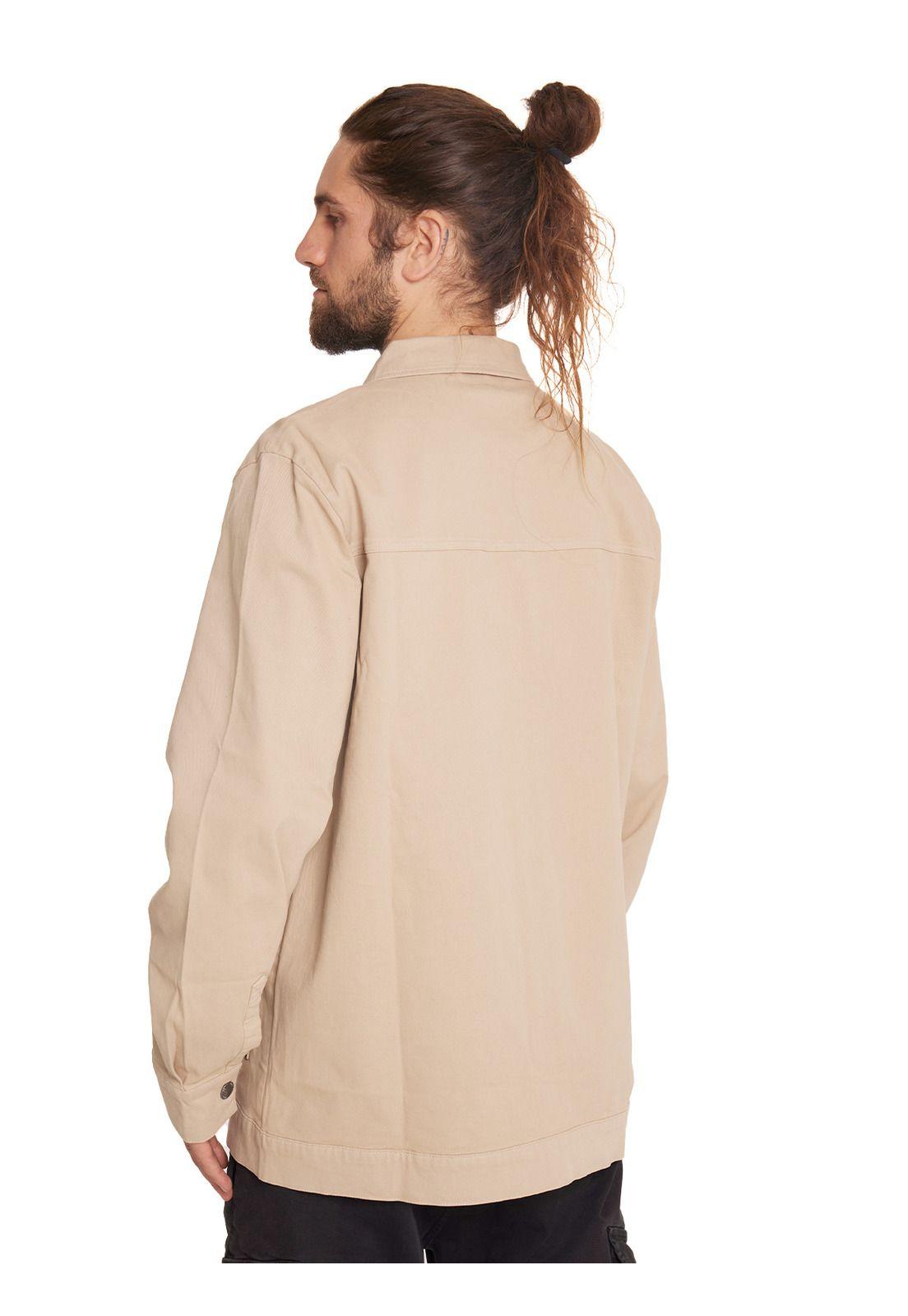 Camisa Manga Larga Hombre Beige-3