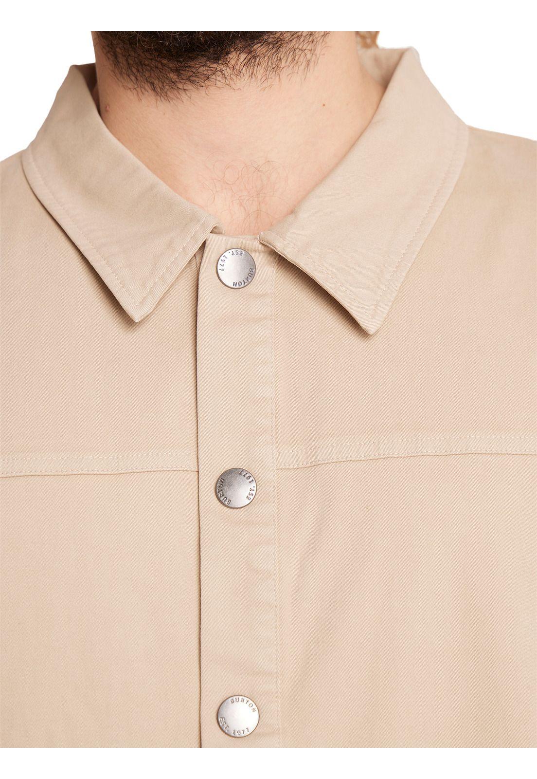 Camisa Manga Larga Hombre Beige-5