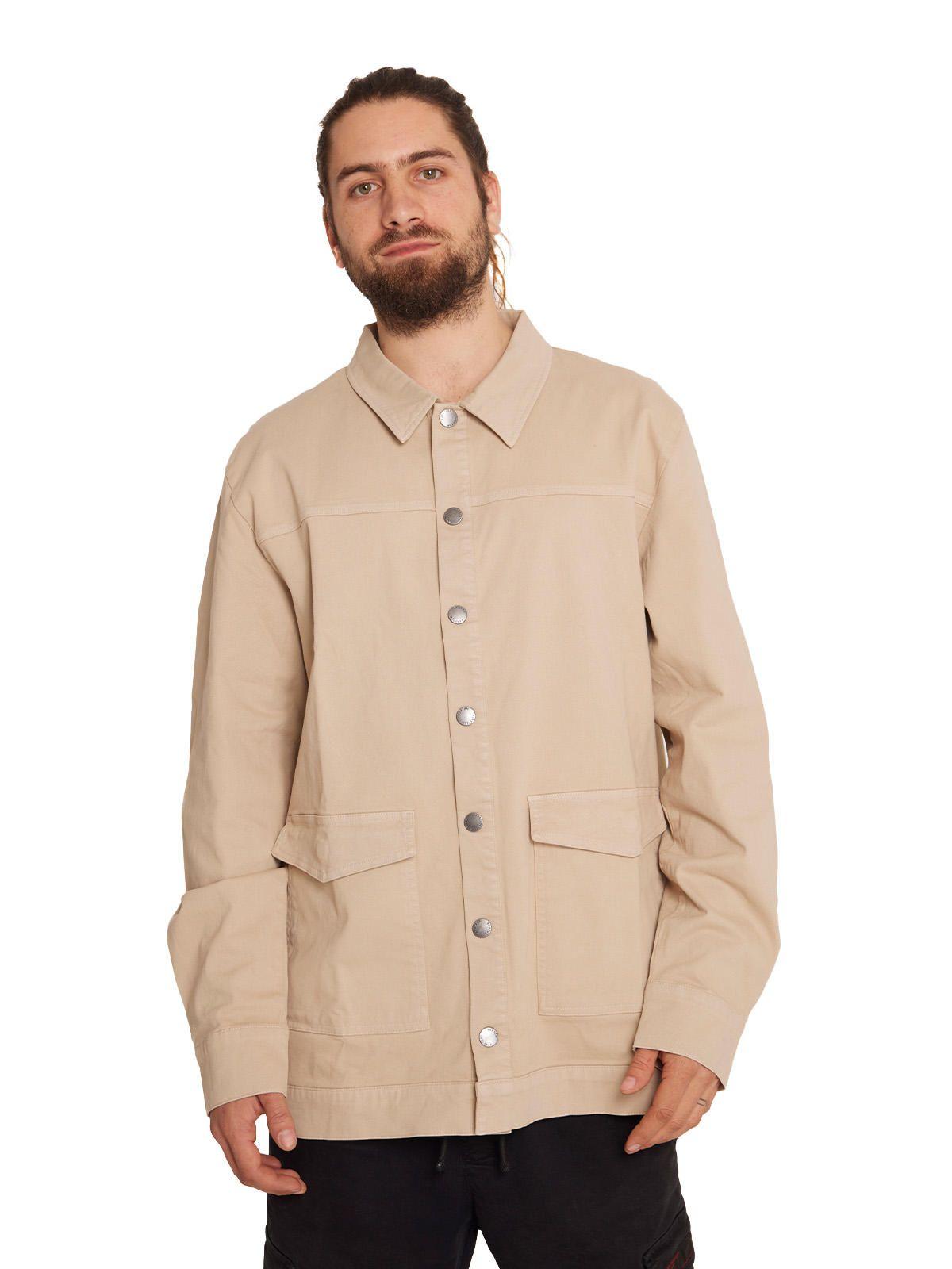 Camisa Manga Larga Hombre Beige-0