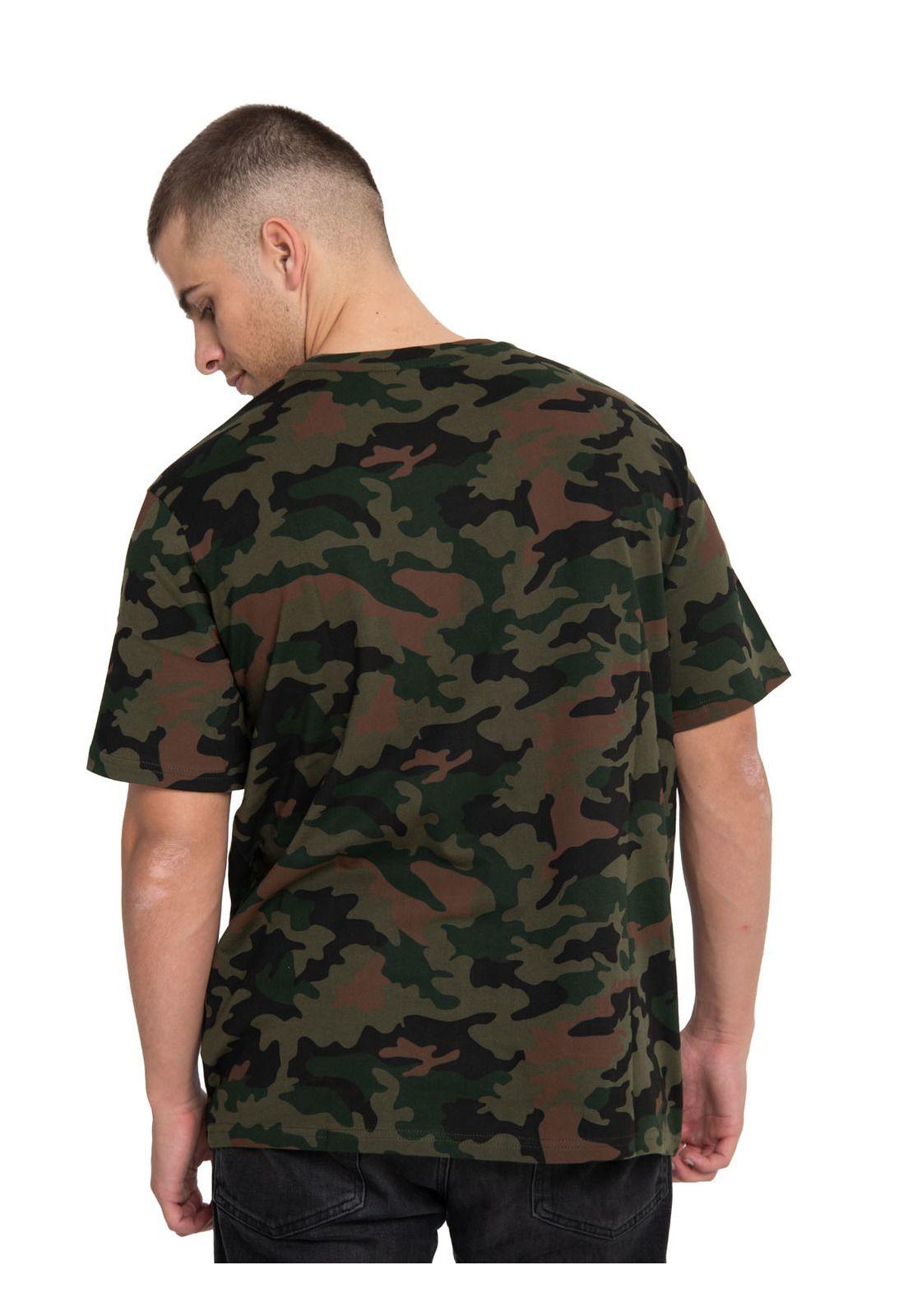 Polera Manga Corta Hombre Urban Camo Graphic Café-3