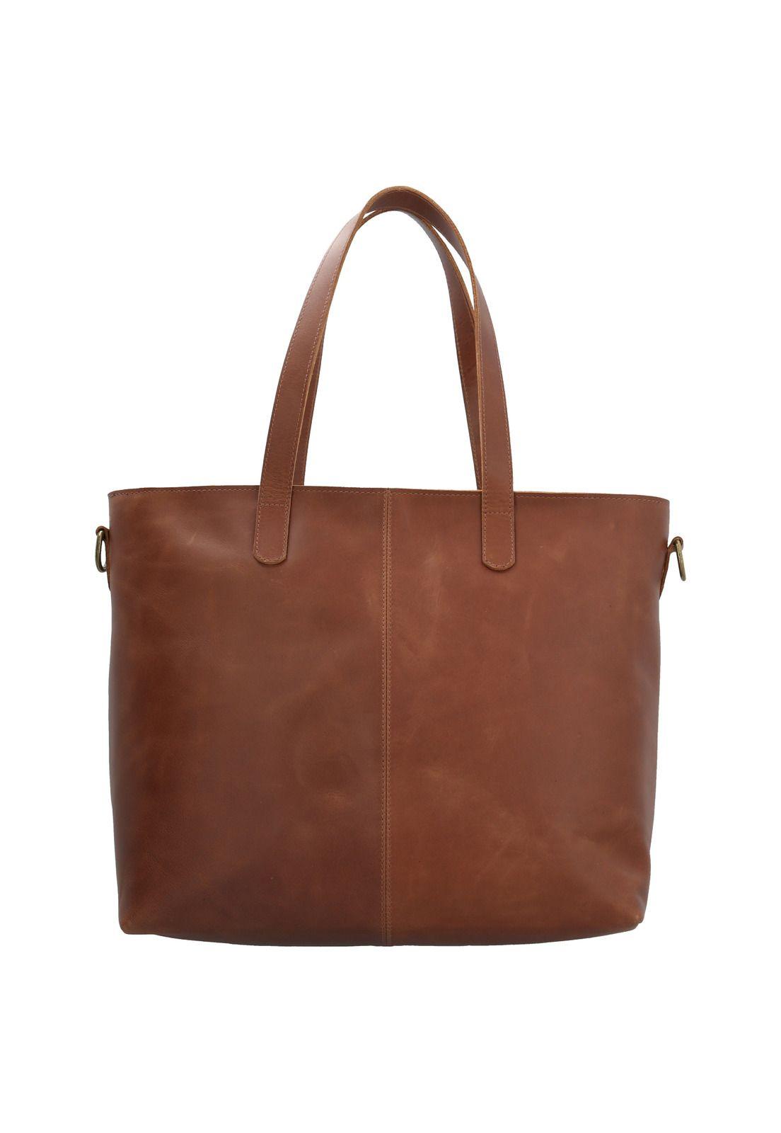 Cartera Cuero Mujer Beatrice Tote Café-2