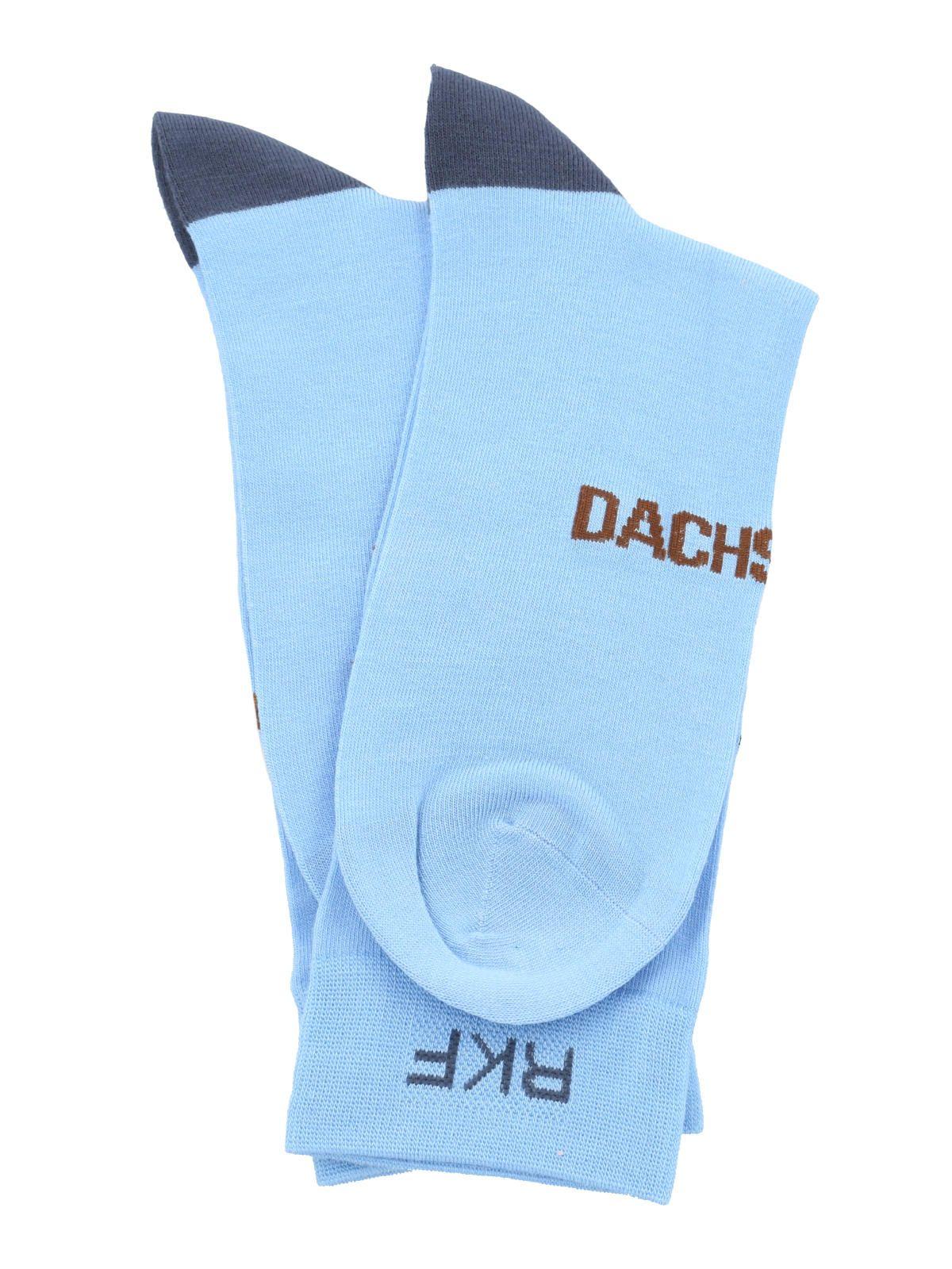 Calcetín Bambú Hombre C Dachshund Azul-2