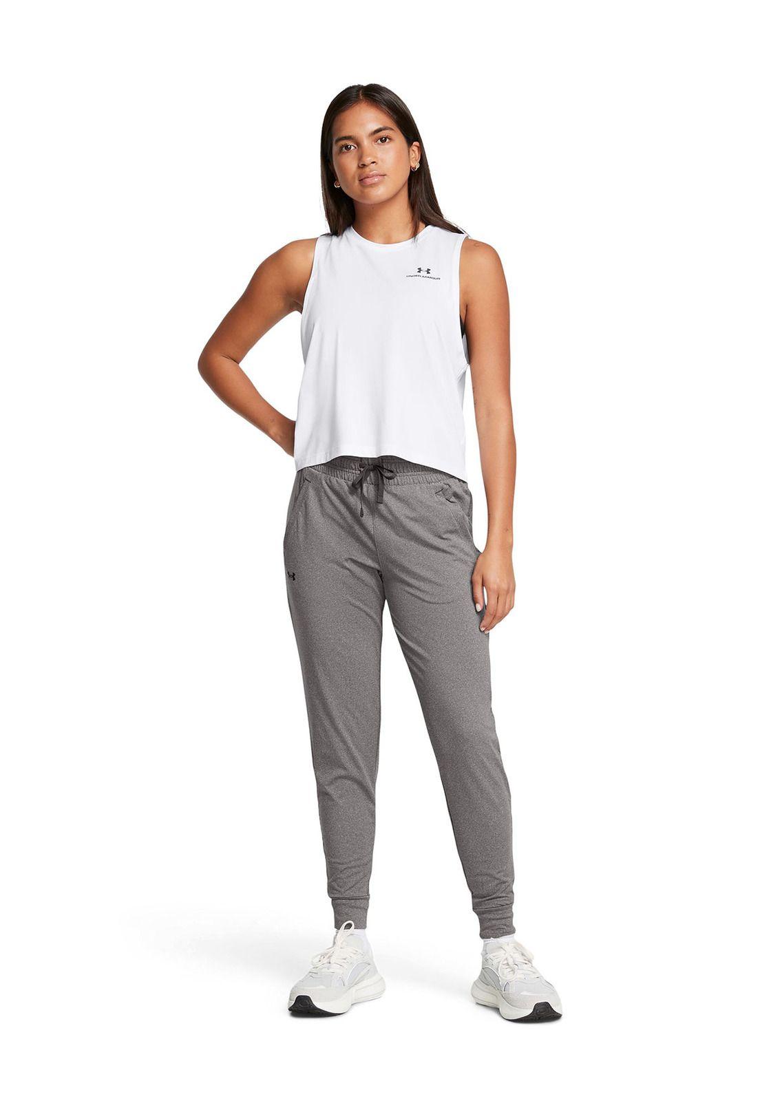 Pantalón UA Tech Para Mujer Gris-5