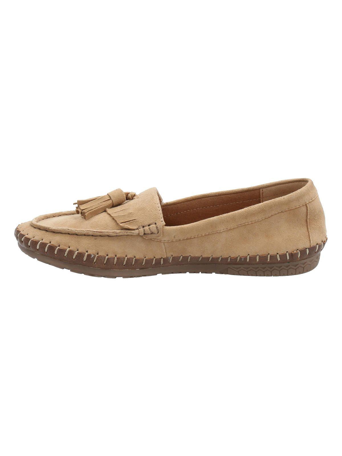 Zapato Slip On Cuero Mujer Pavia Café -4