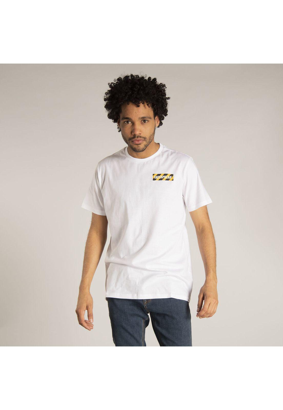 Polera M/C Hombre Caterpillar Traffic Blanco-0