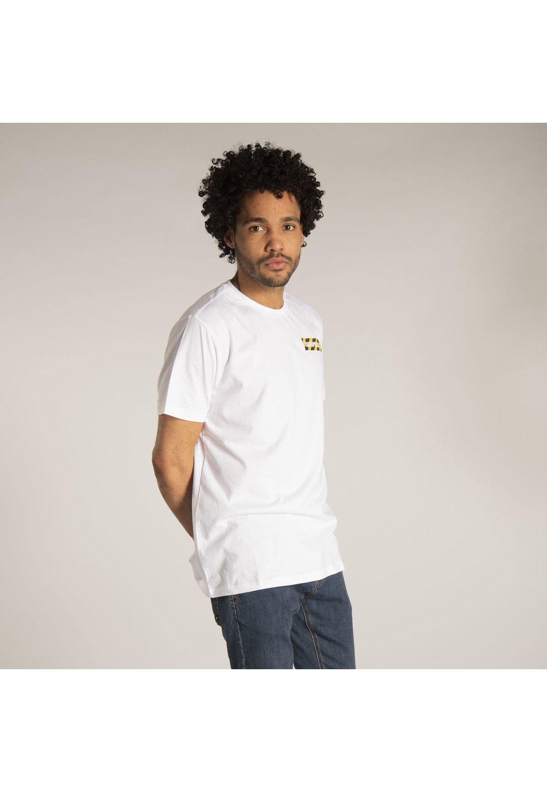 Polera M/C Hombre Caterpillar Traffic Blanco-1