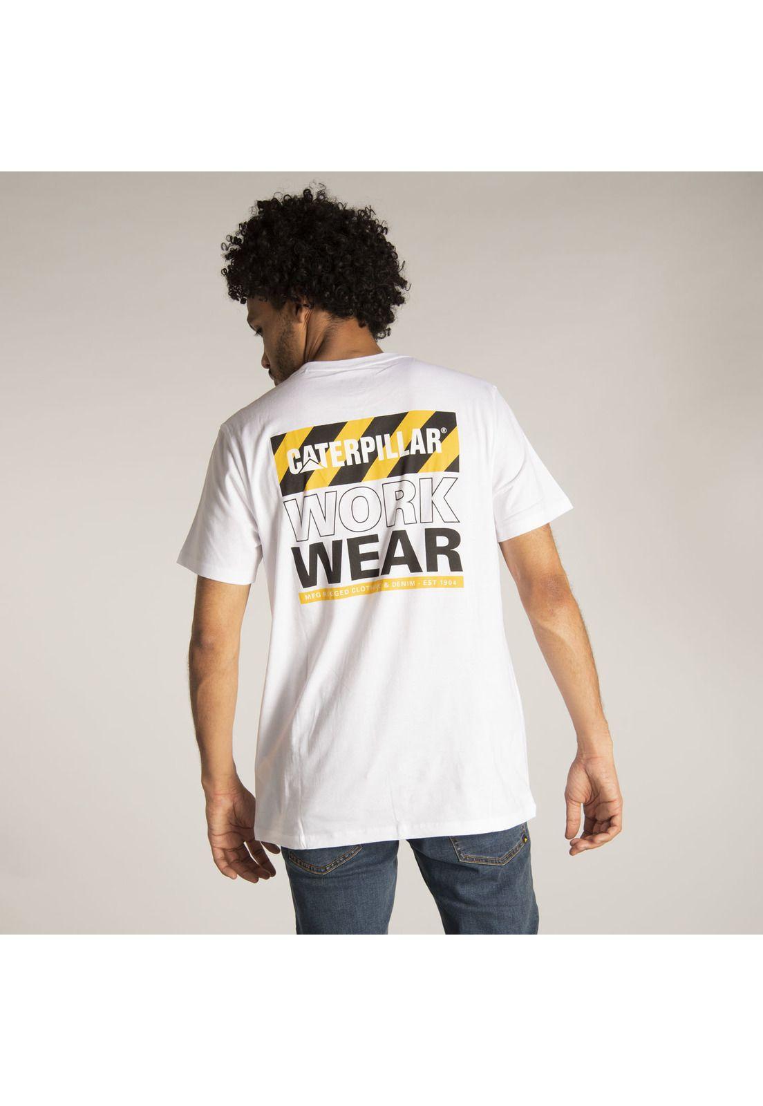 Polera M/C Hombre Caterpillar Traffic Blanco-2