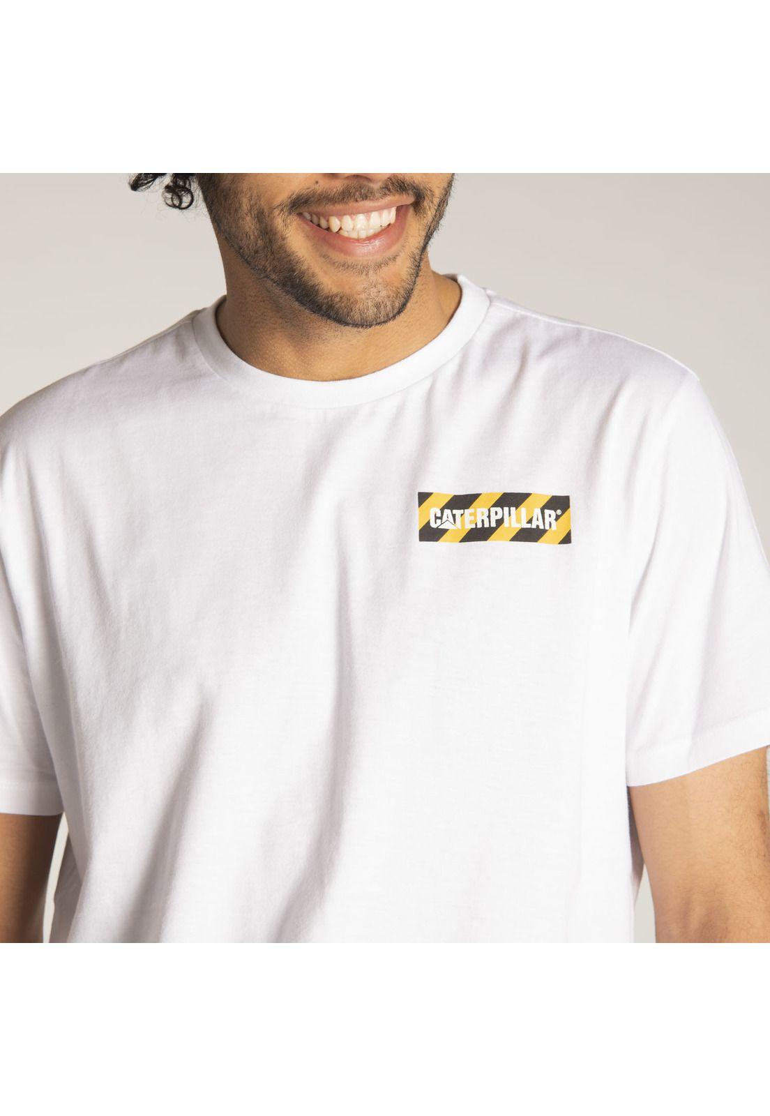 Polera M/C Hombre Caterpillar Traffic Blanco-4