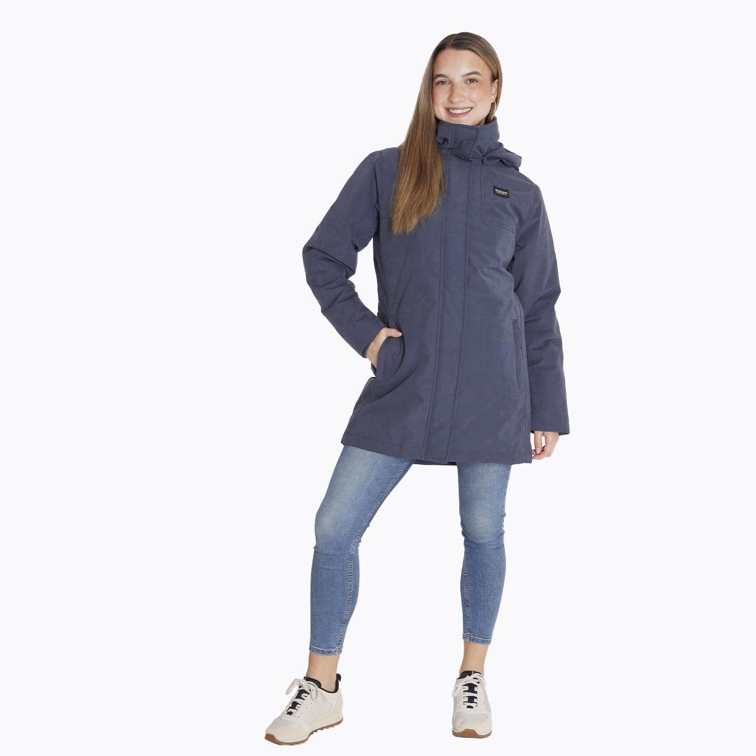 Parka Impermeable Parka W Detachable Azul Mujer-8