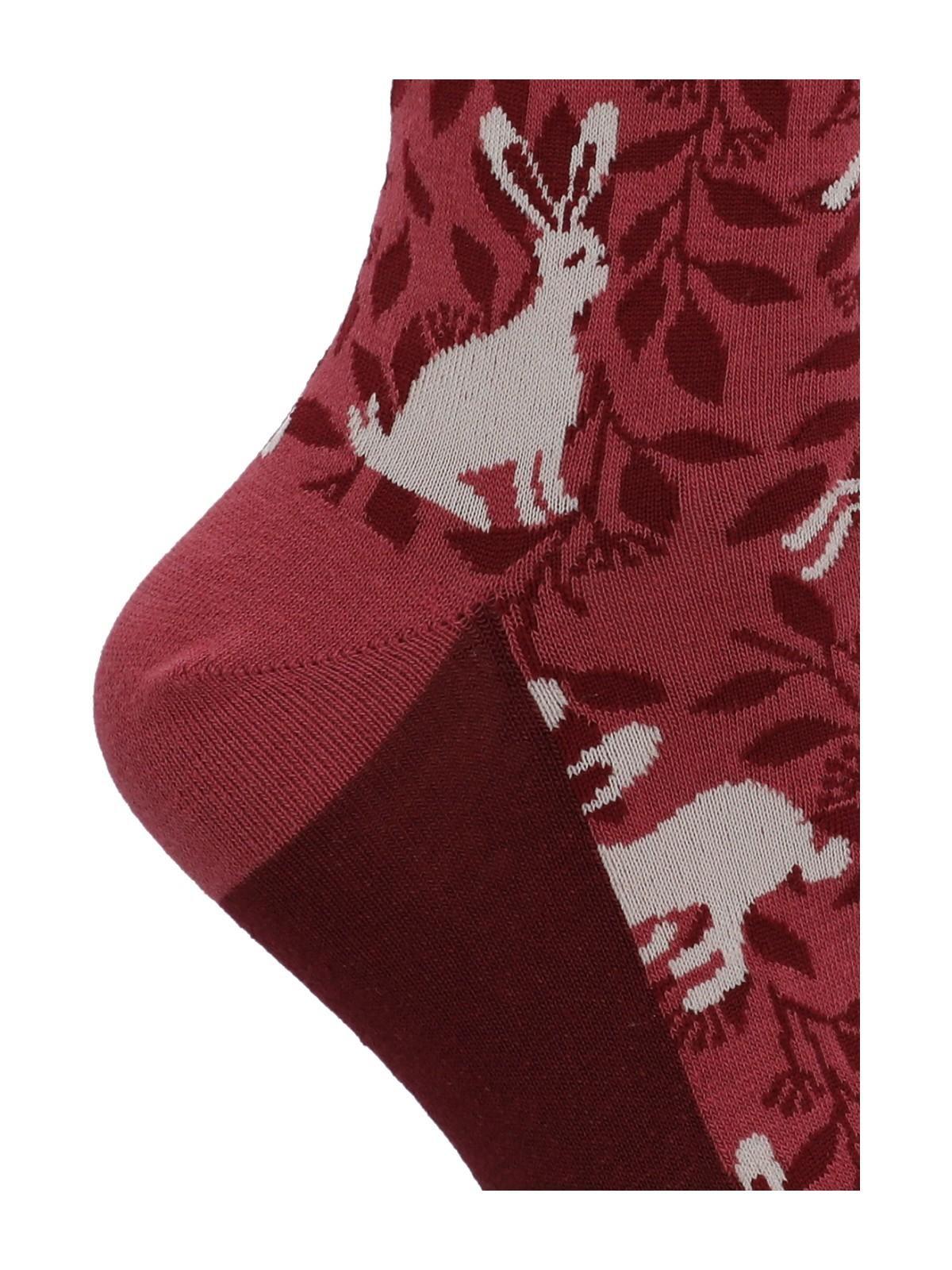 Calcetín Bambú Mujer C Bunny Rojo-1