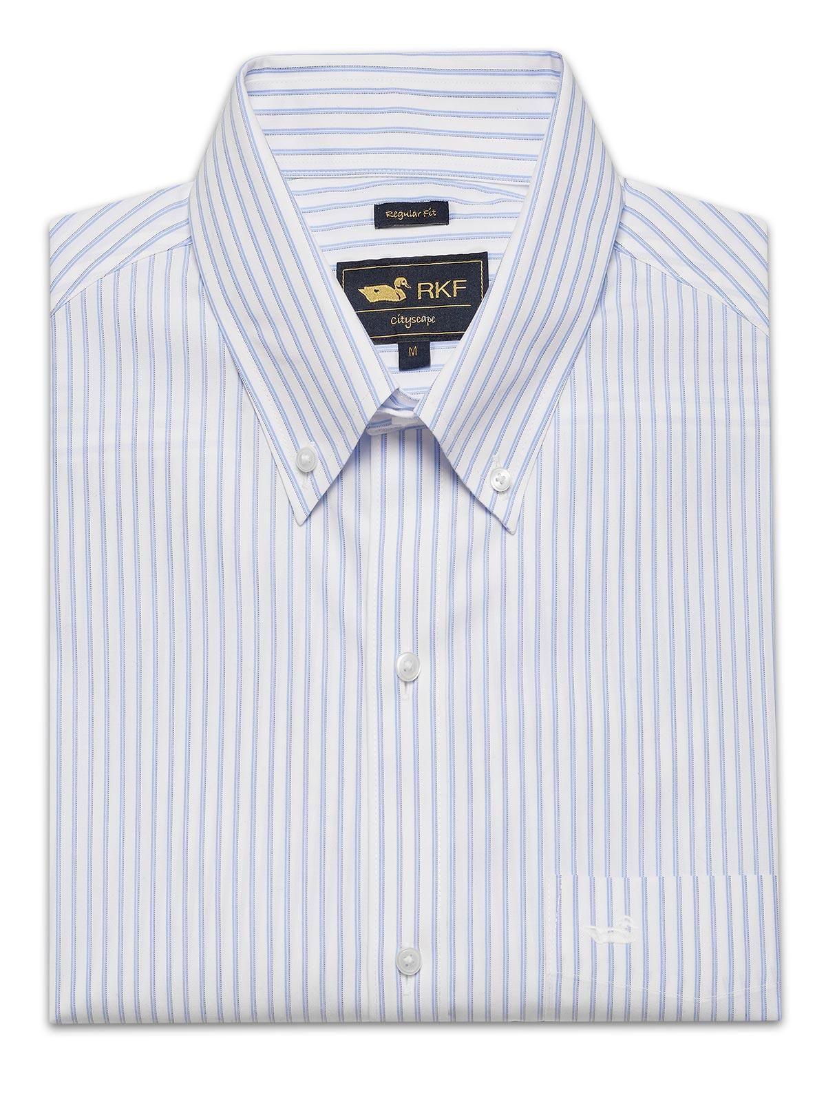Camisa Cuello Botón Hombre Easyiron Celeste-0