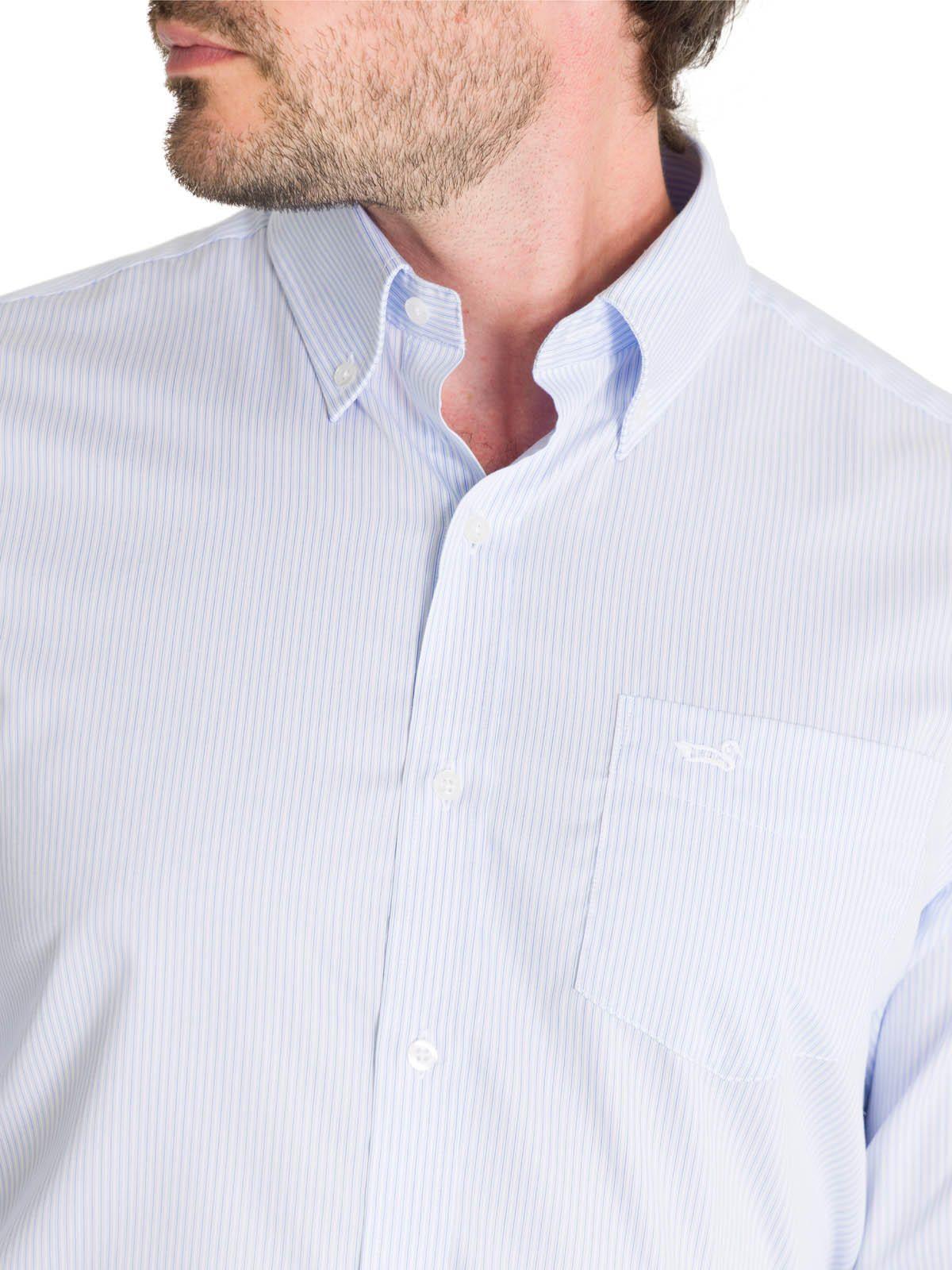 Camisa Cuello Botón Hombre Easyiron Celeste-8