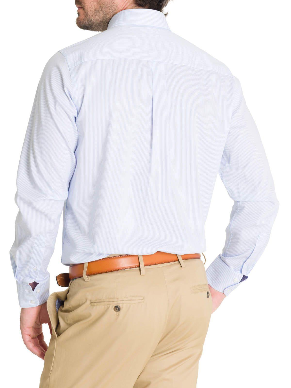 Camisa Cuello Botón Hombre Easyiron Celeste-7