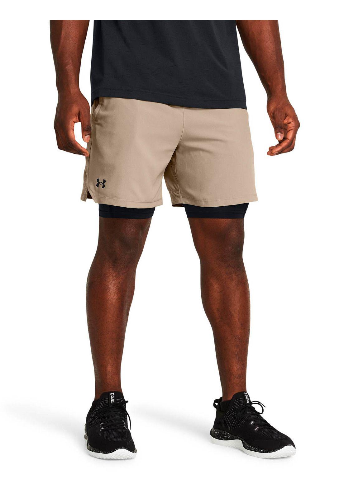 Short Training para hombre Vanish Woven 2-in-1 cafe -3