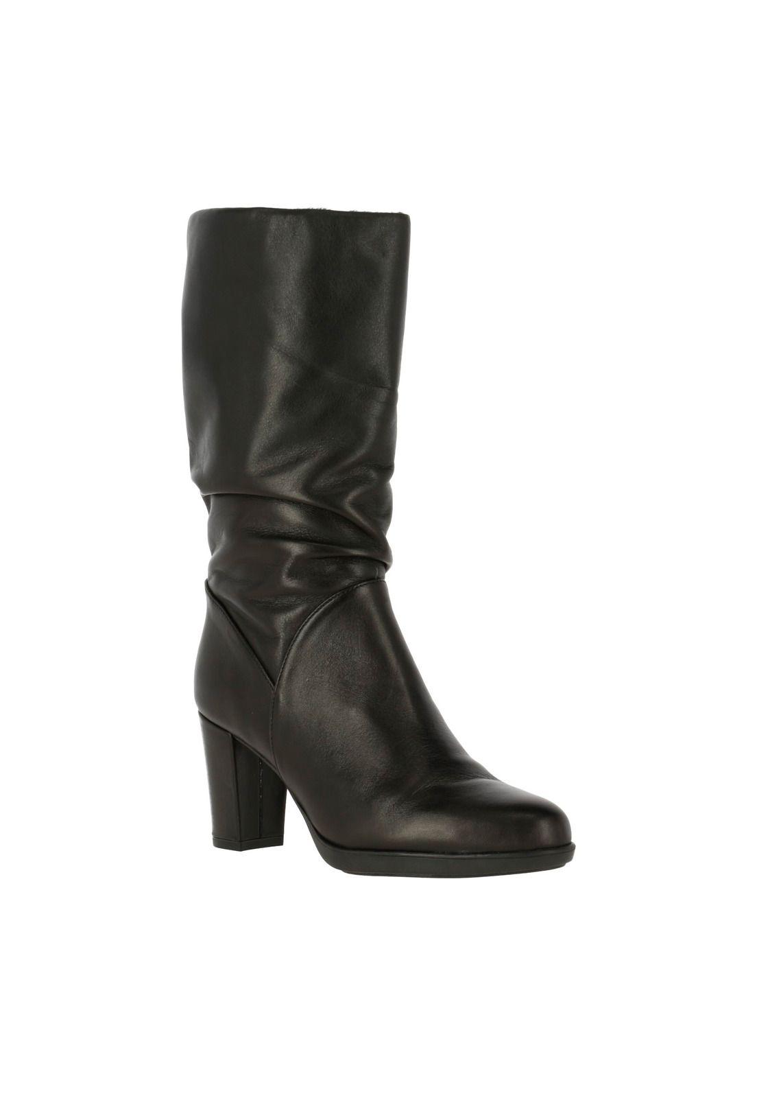 Bota Cuero Mujer Selene Negro-0
