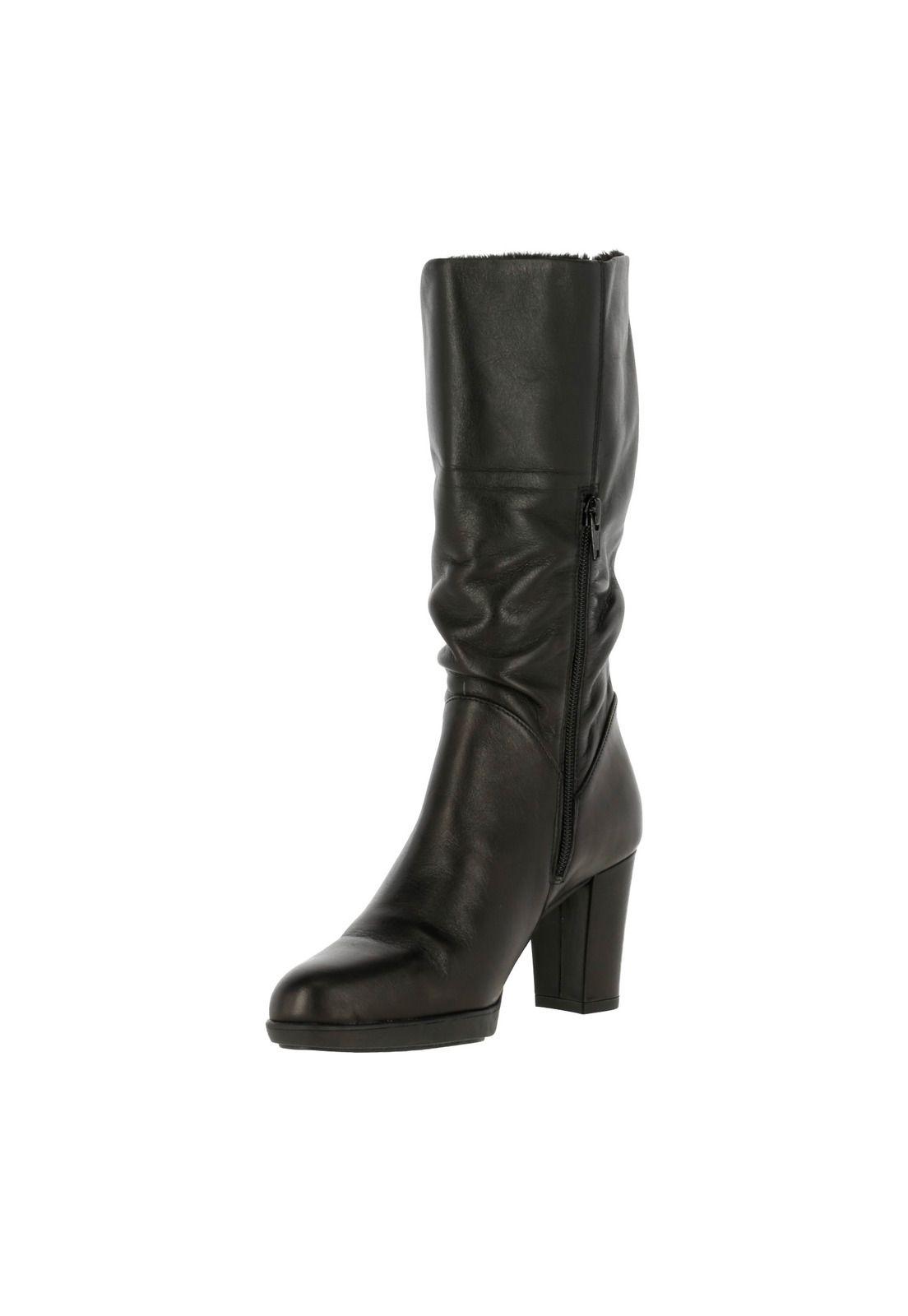 Bota Cuero Mujer Selene Negro-1
