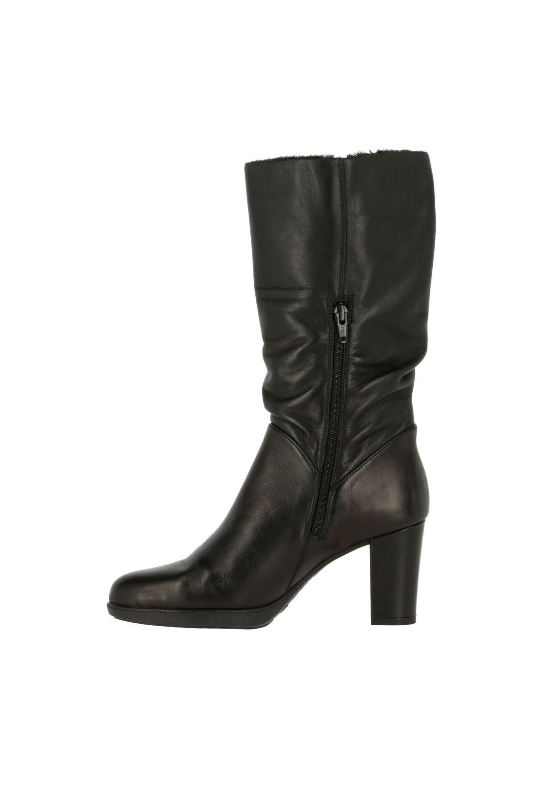 Bota Cuero Mujer Selene Negro-2