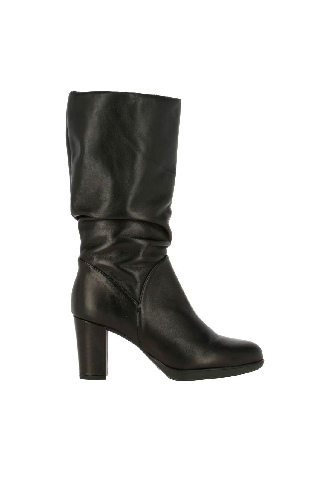 Bota Cuero Mujer Selene Negro-3