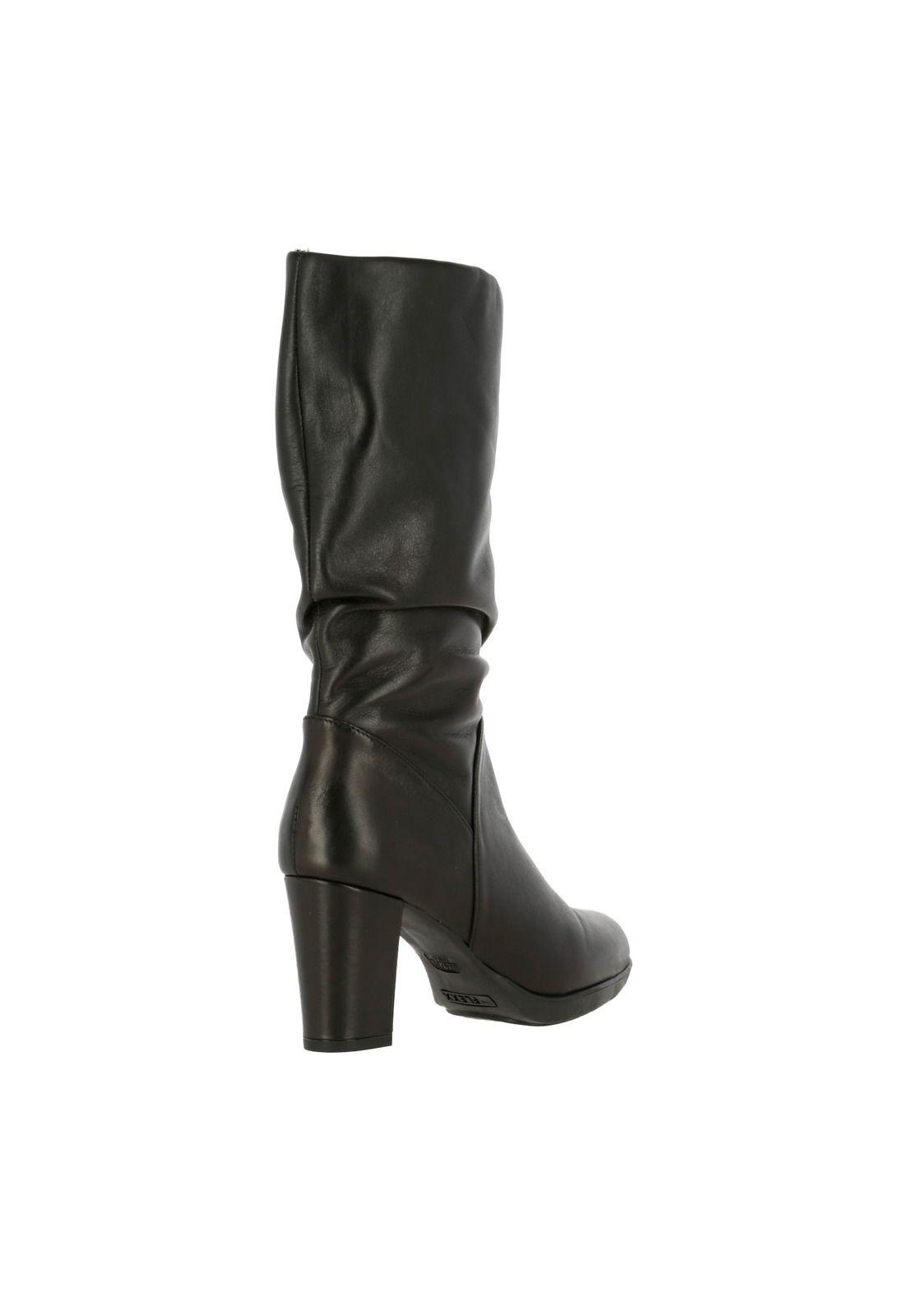 Bota Cuero Mujer Selene Negro-4