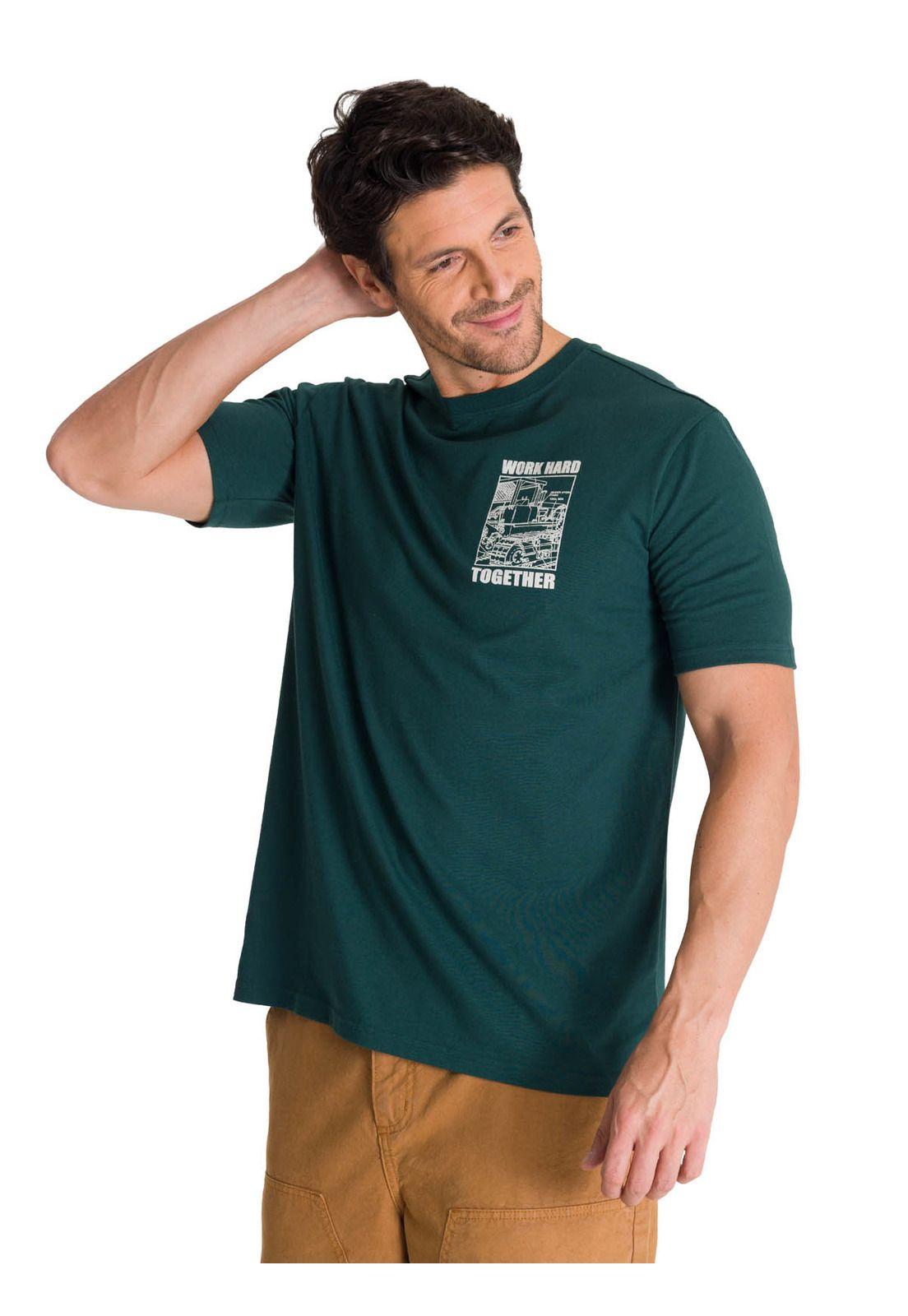 Polera Manga Corta Hombre Heritage Diseño Petroleo-0