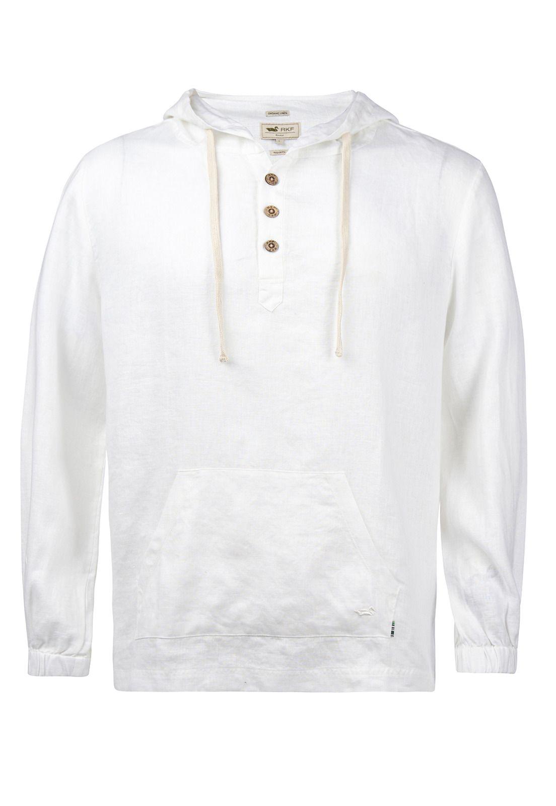 Polerón Lino Orgánico Linen Blanco Hombre-0