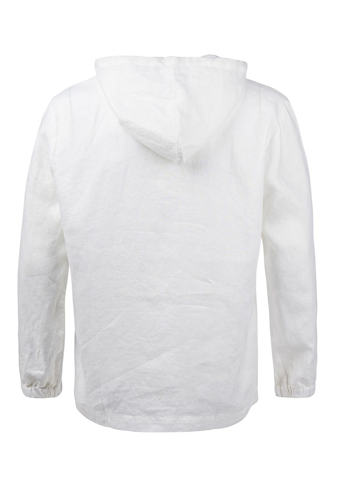 Polerón Lino Orgánico Linen Blanco Hombre-1