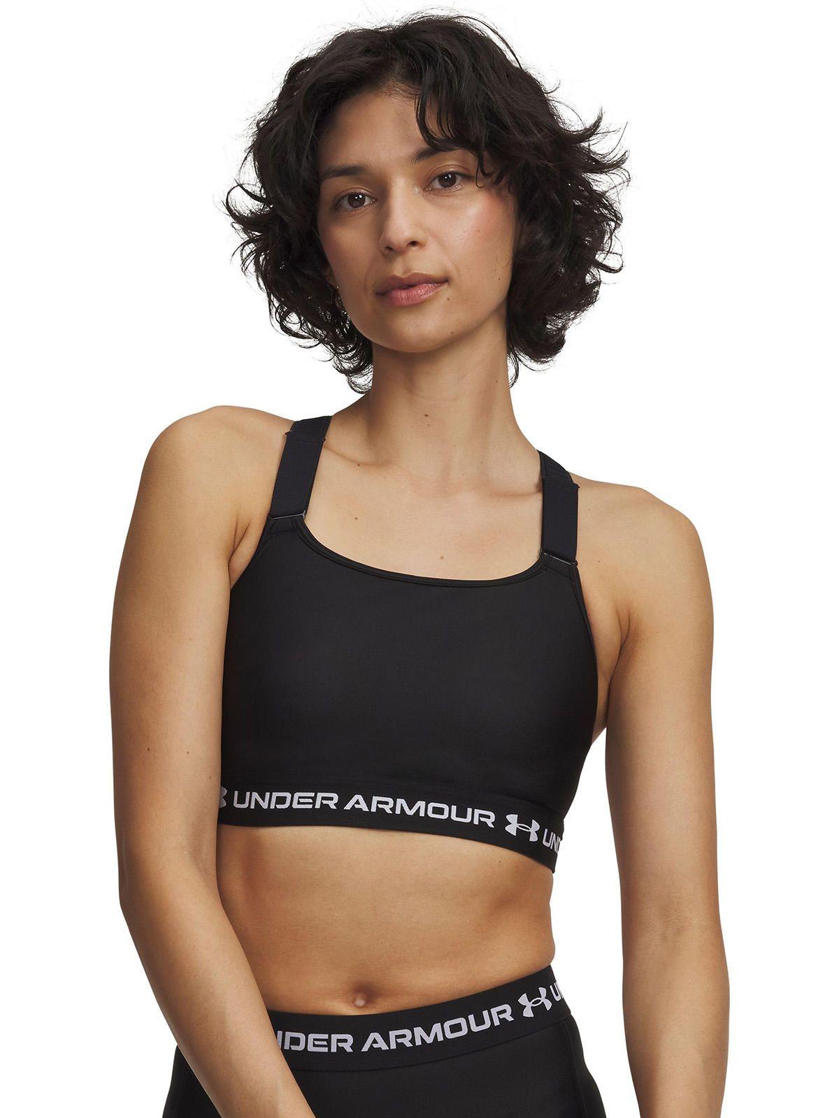 Peto Mujer Heatgear Crossback High Negro-0