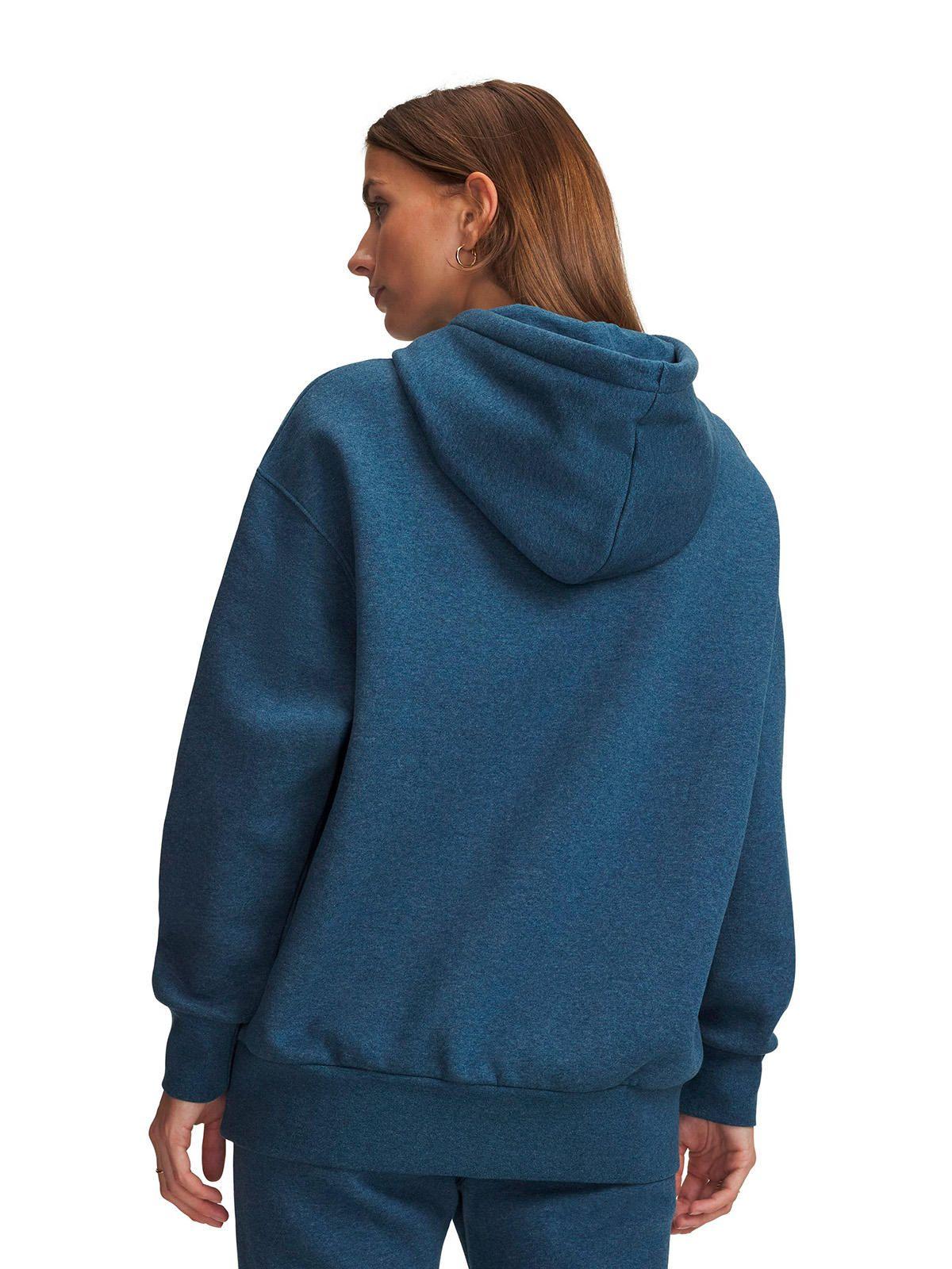Poleron UA Icon Fleece Oversized Azul Mujer-1