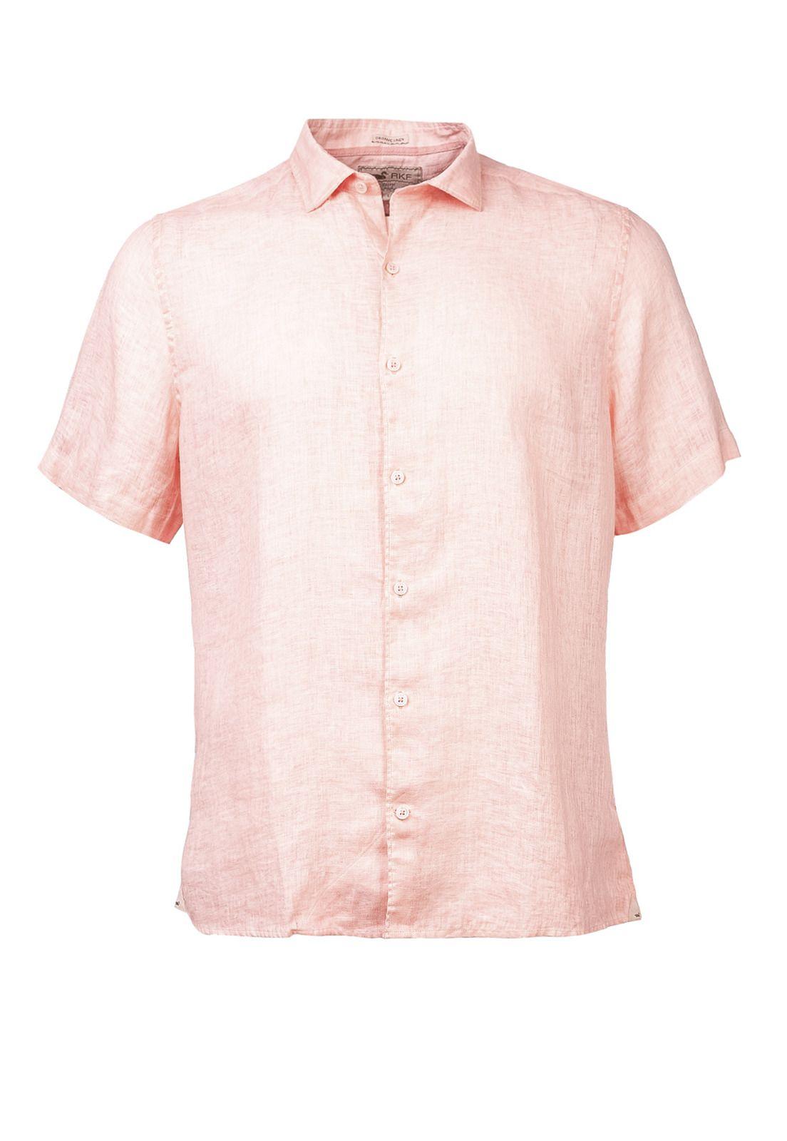 Camisa Lino Orgánico Linenjersey Coral Hombre-0