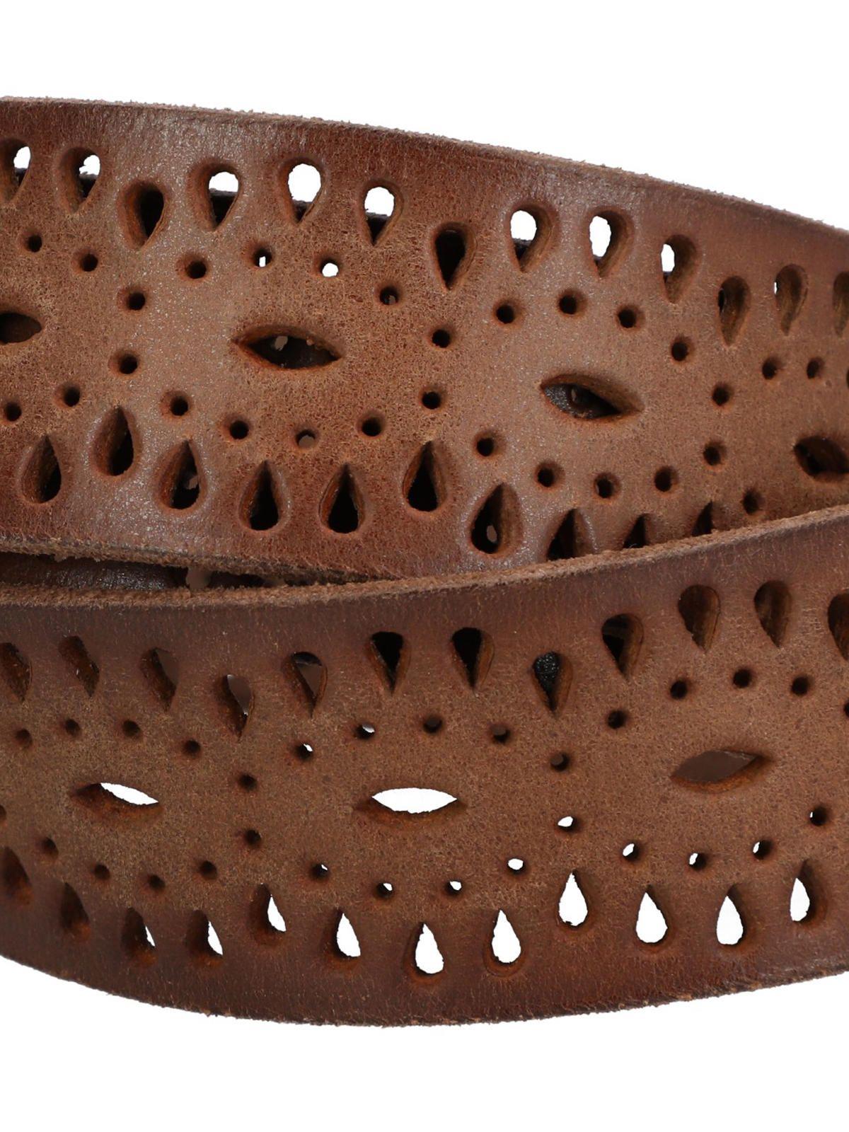 Cinturón Cuero Mujer Rf Freza Café-2