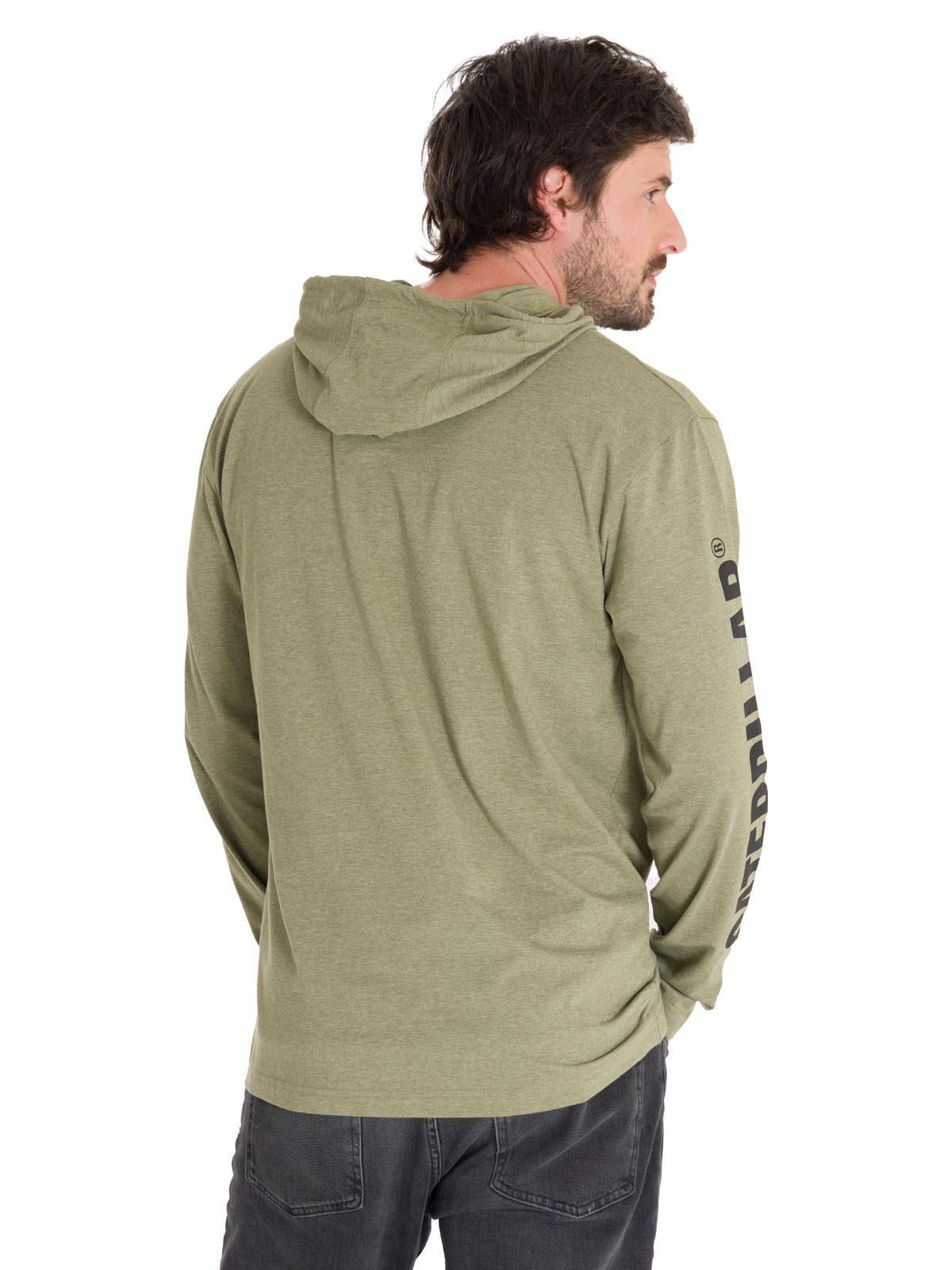 Polera Manga Larga Upf Hooded Banner Hombre Verde-3
