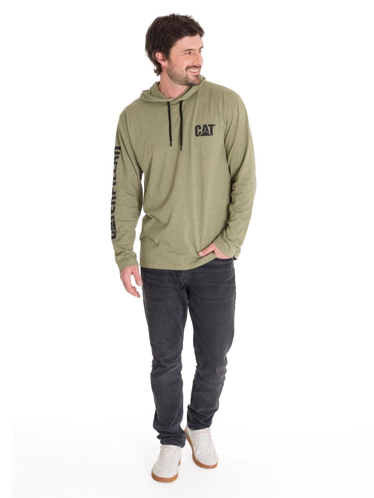 Polera Manga Larga Upf Hooded Banner Hombre Verde-5