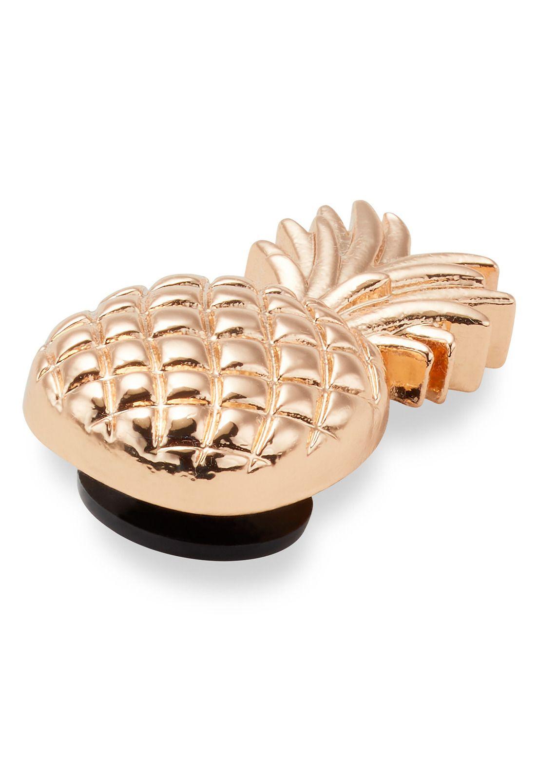 Jibbitz Crocs Piña Dorada Metalizado-2