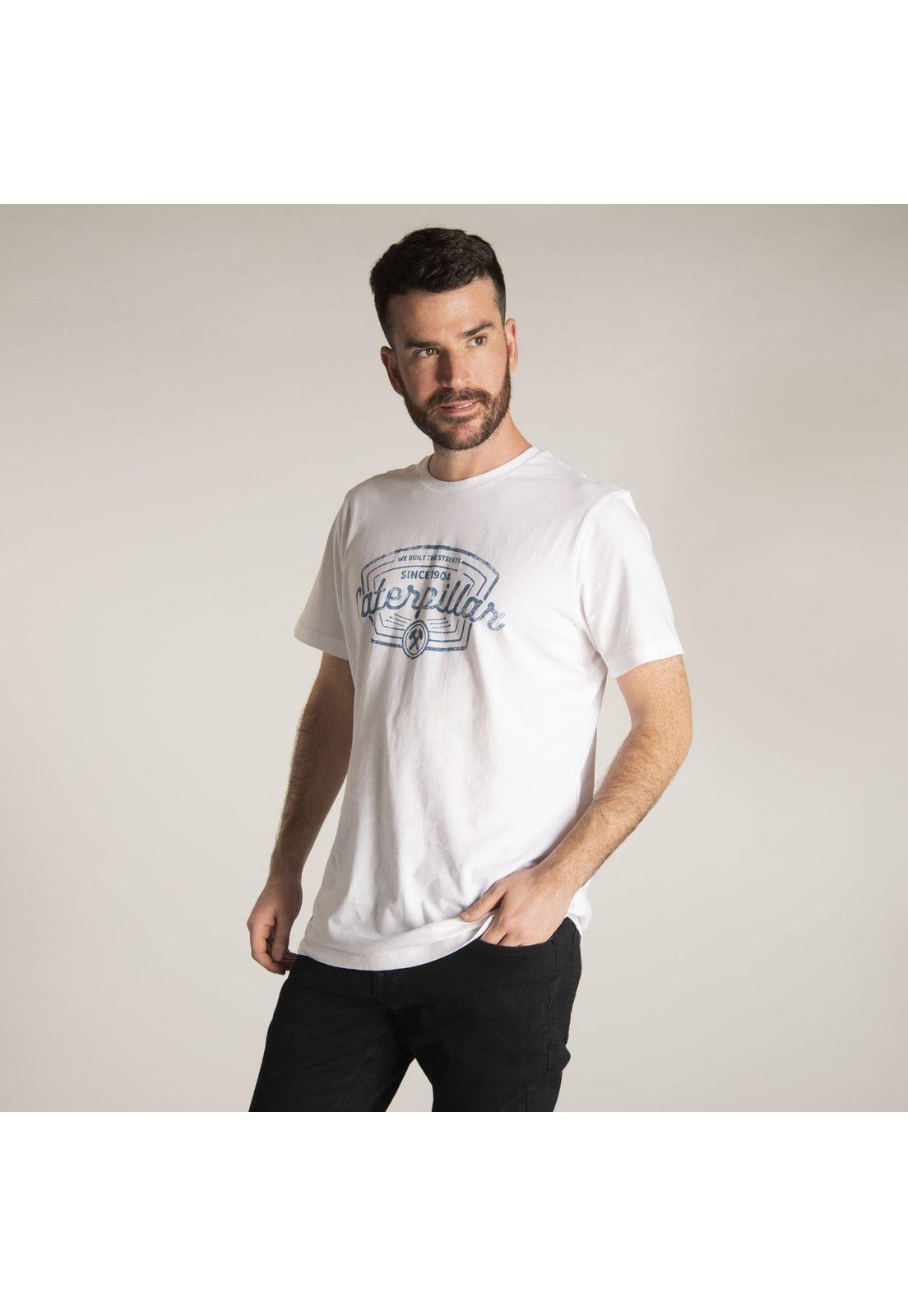Polera M/C Hombre Built The Streets Te Blanco-0