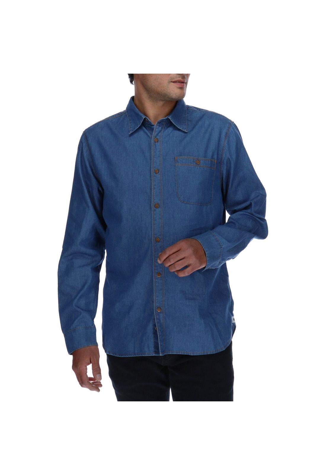 Camisa Hombre Foundation Denim Azul-0