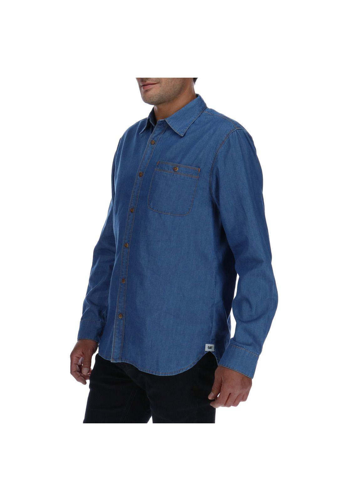 Camisa Hombre Foundation Denim Azul-1