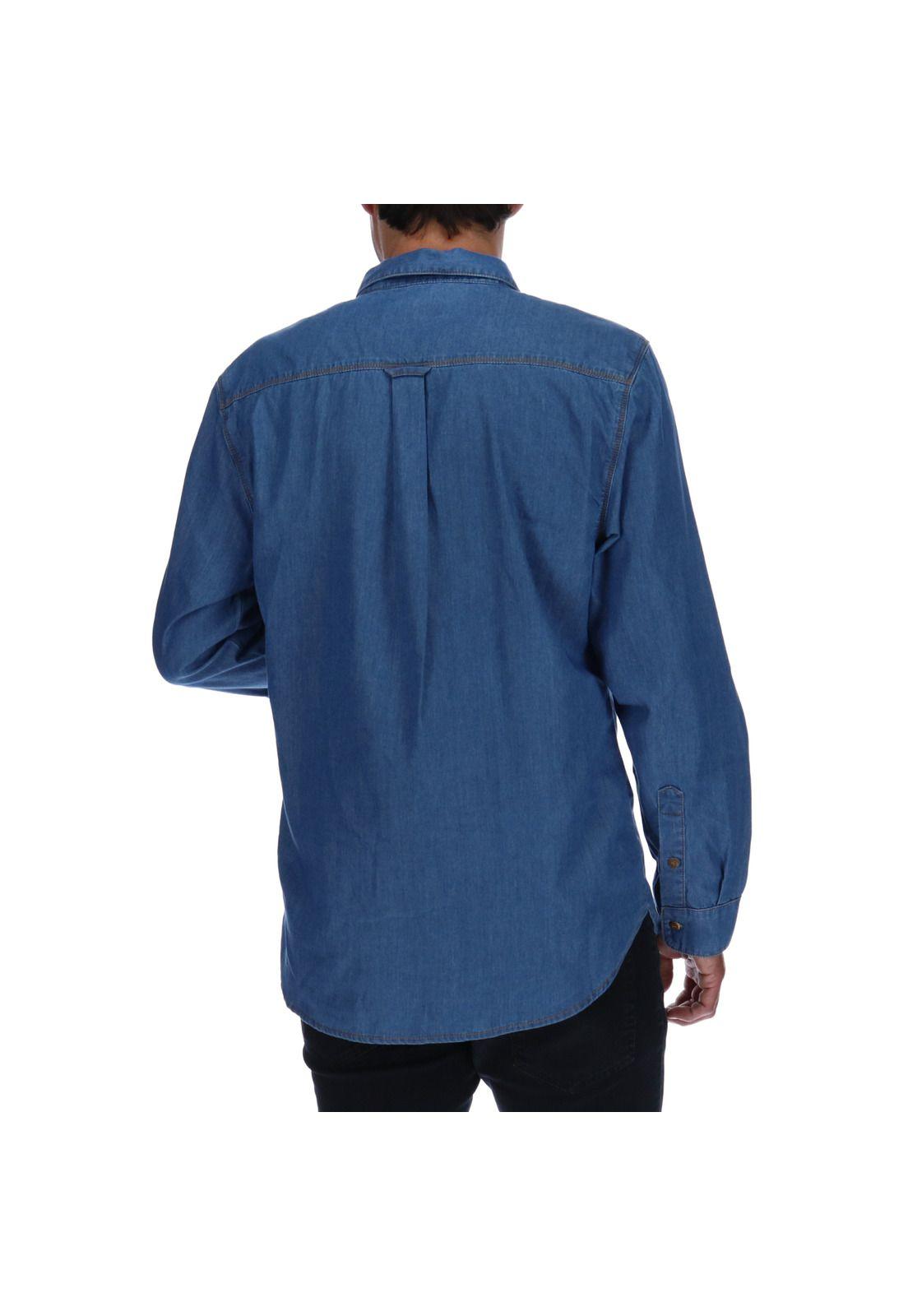 Camisa Hombre Foundation Denim Azul-2