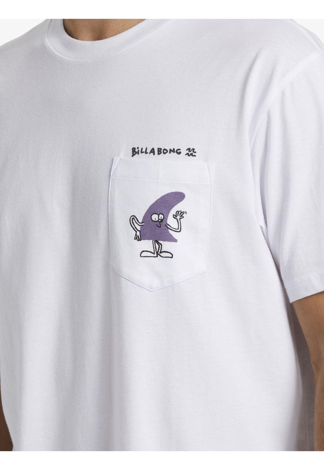 Polera Hombre Funghi Pocket Blanca-6