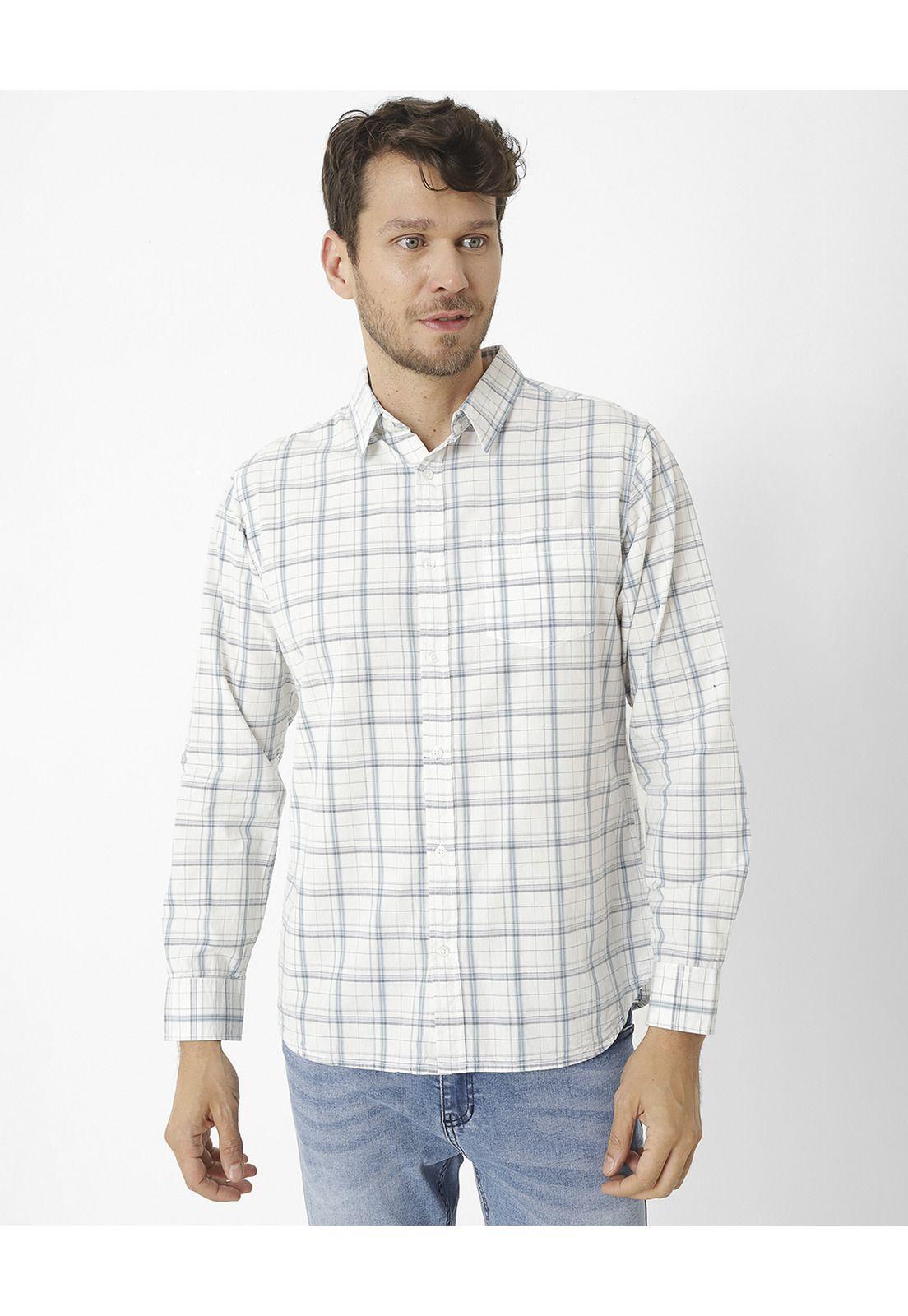 Camisa M/L Foundation Ls Shirt Azul Hombre-0
