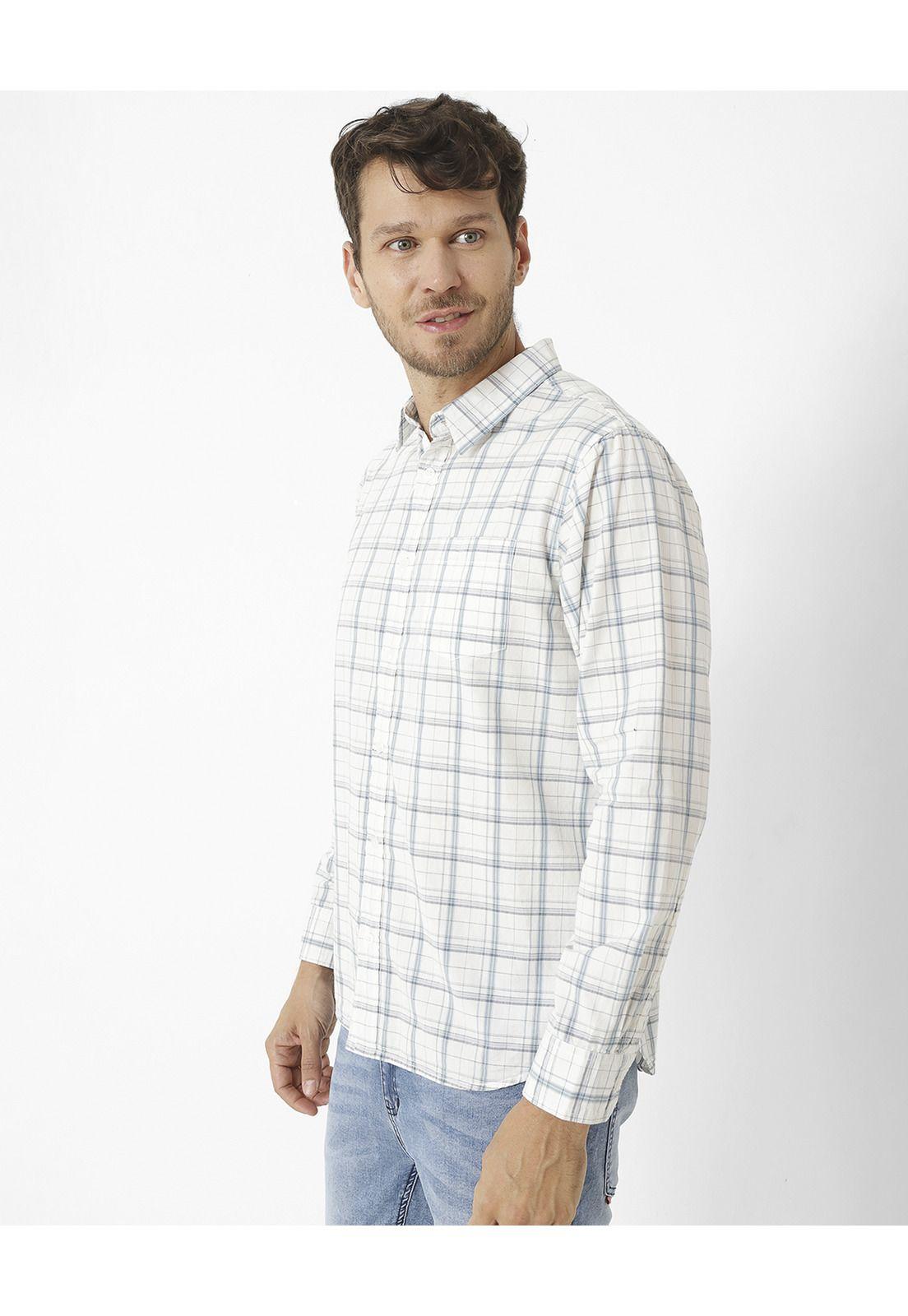 Camisa M/L Foundation Ls Shirt Azul Hombre-3