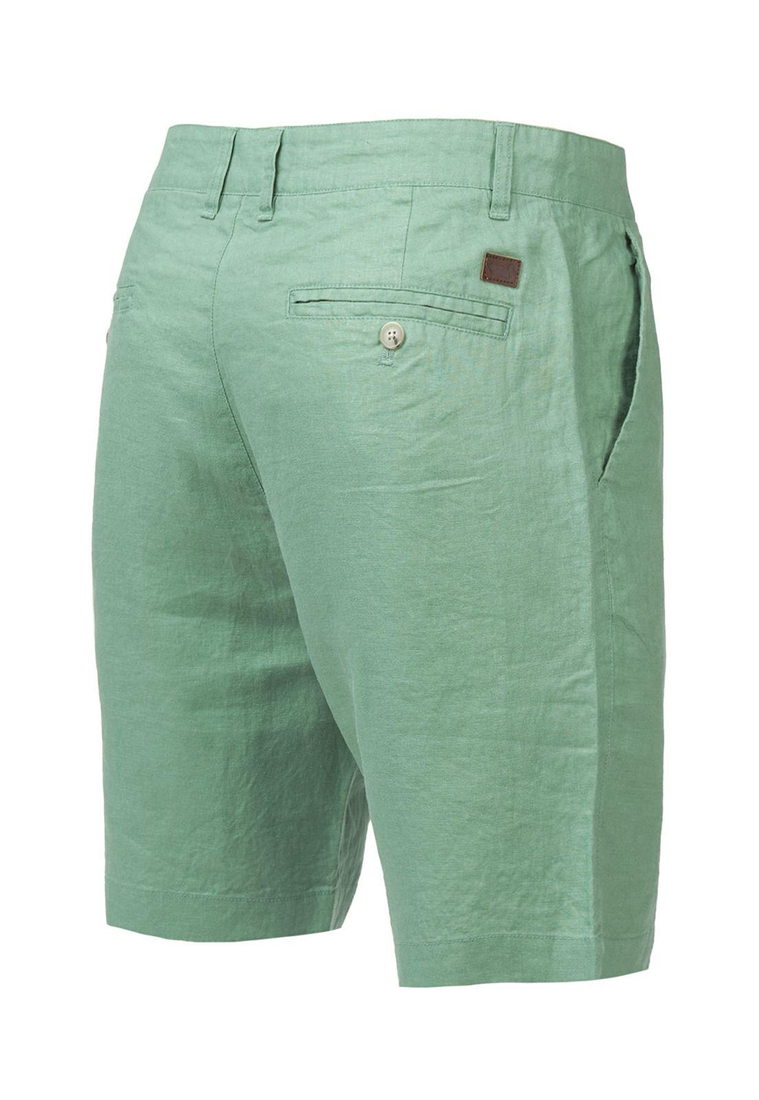Short Lino Orgánico Linen Verde Hombre-1