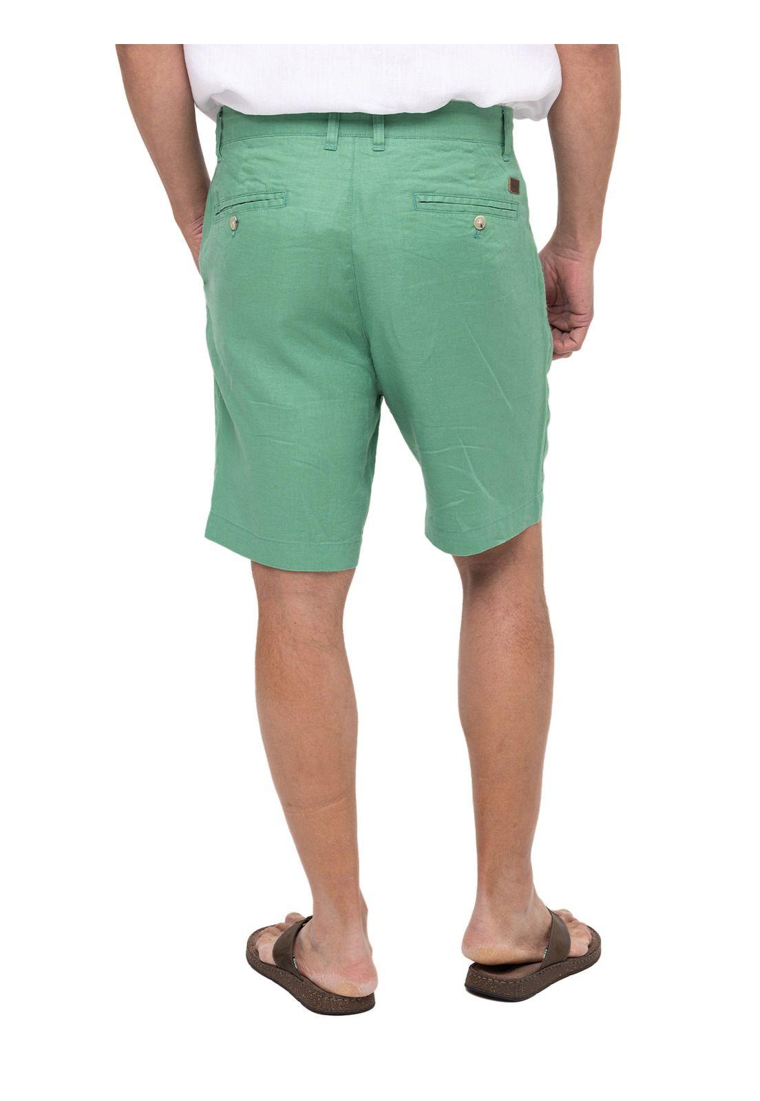 Short Lino Orgánico Linen Verde Hombre-7