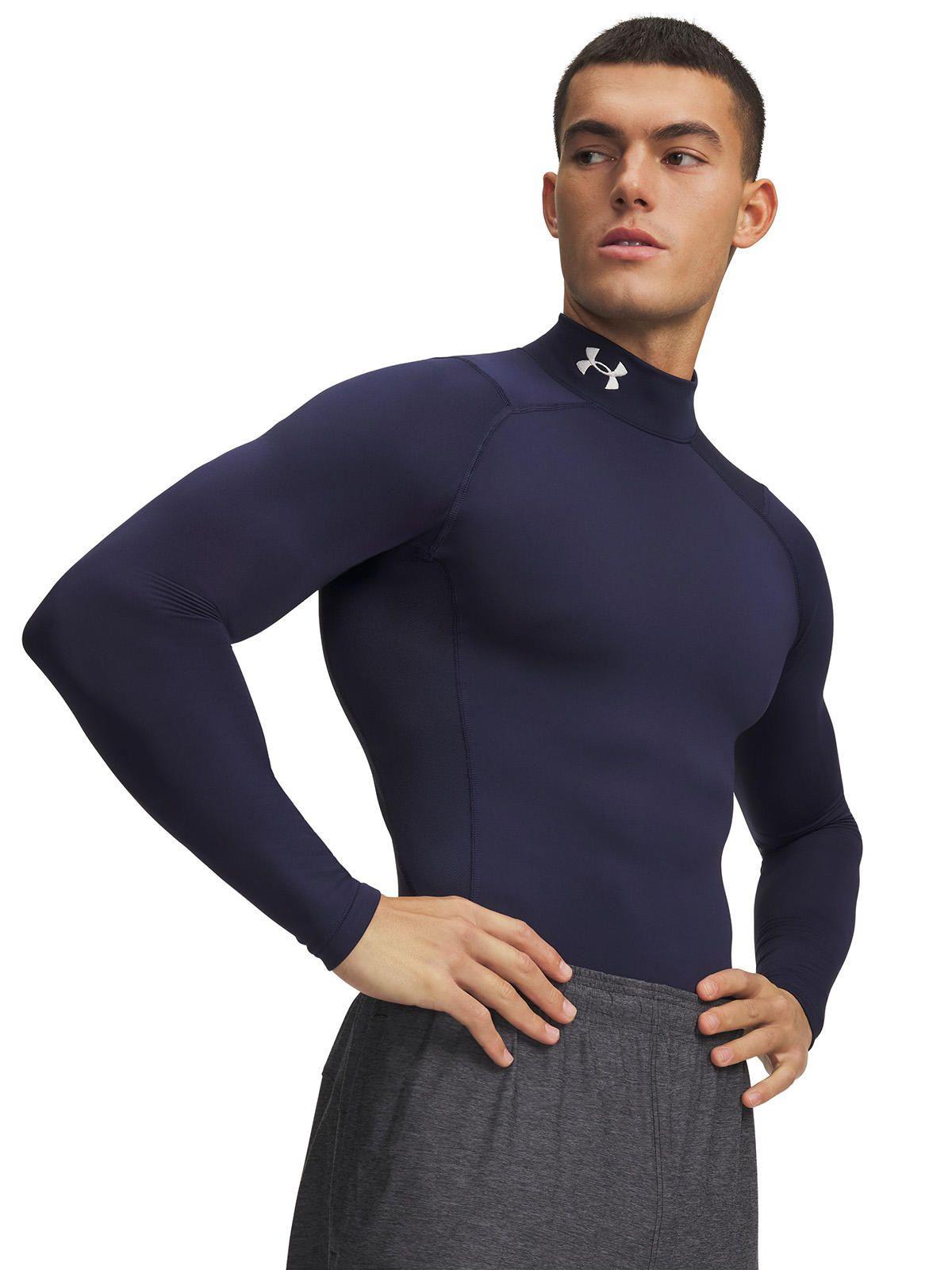 Primera Capa Superior Hombre Coldgear Comp Mock Azul-3