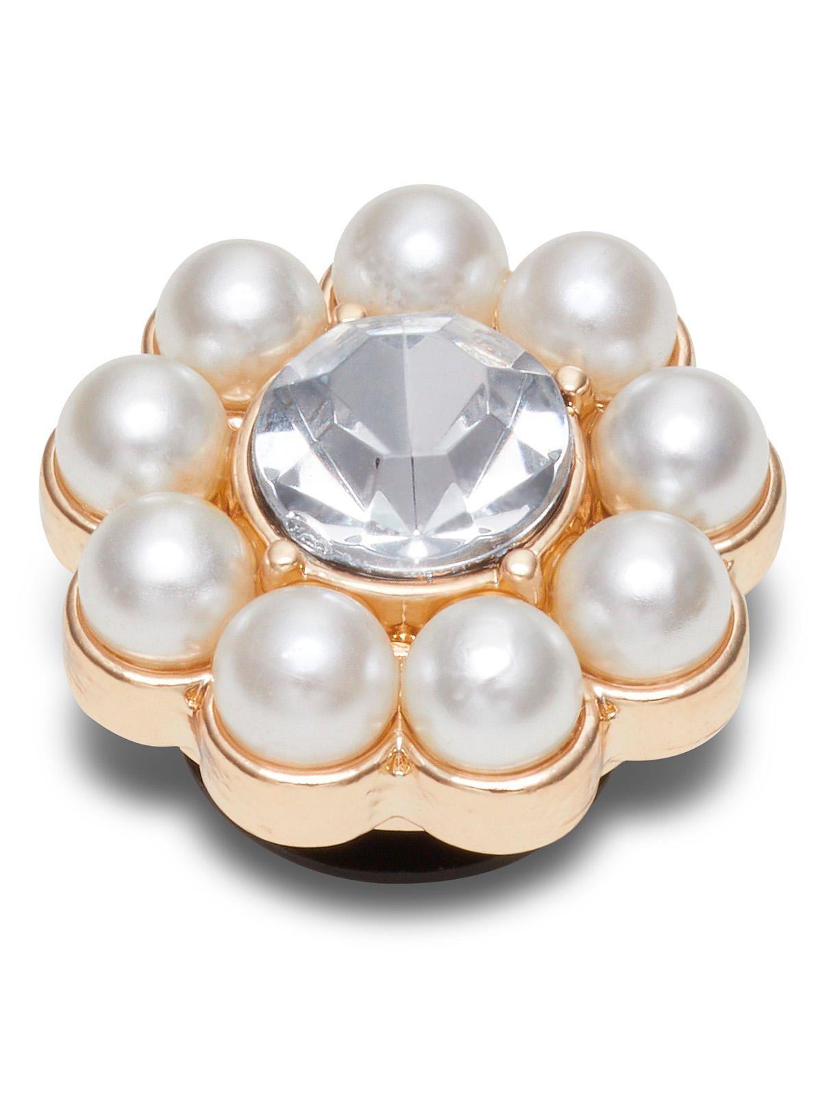 Jibbitz Crocs Flor De Perlas Diamantes Metalizado-2