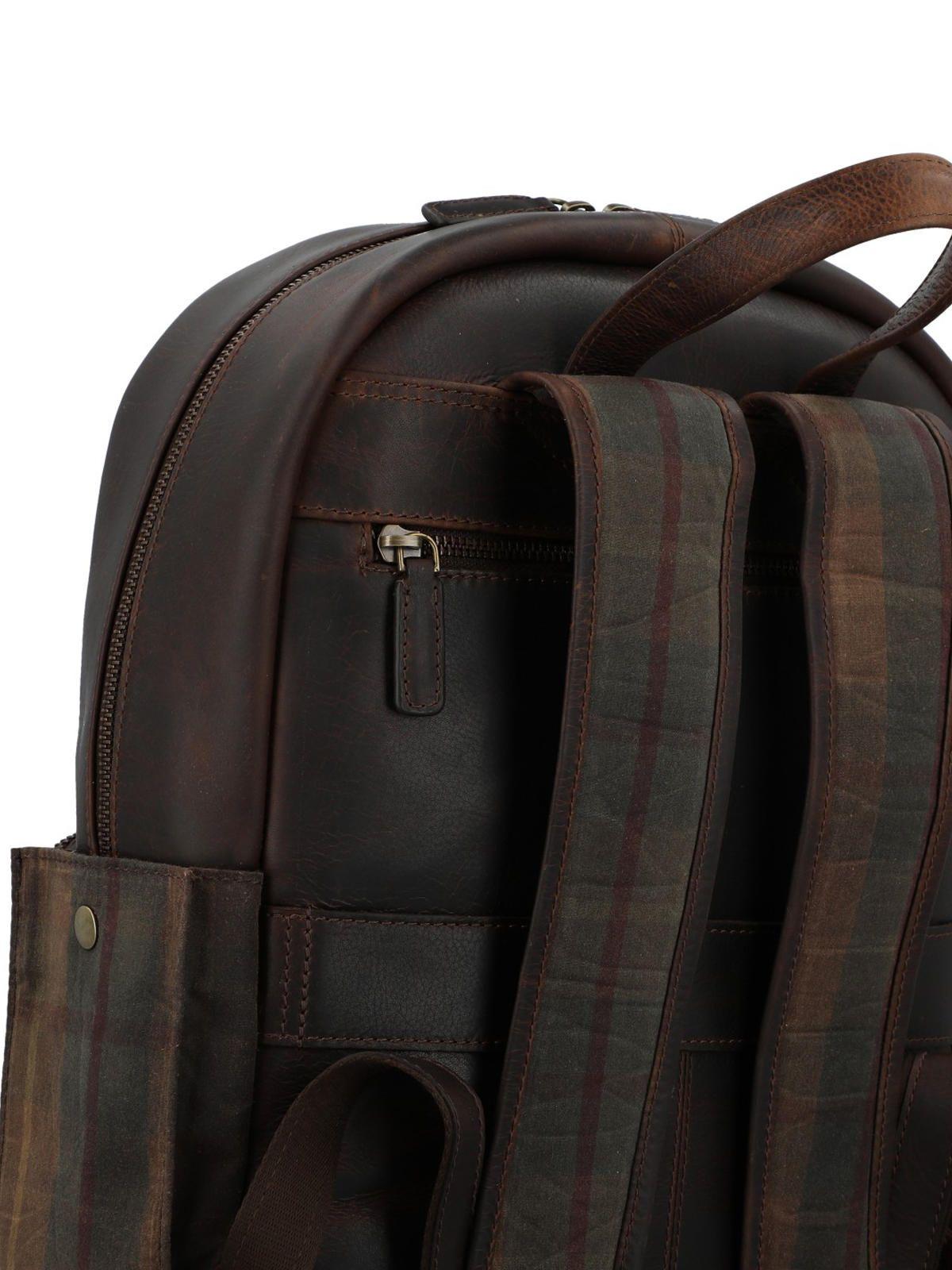 Mochila Canvas Unisex Uk Cardiff Back Café-3