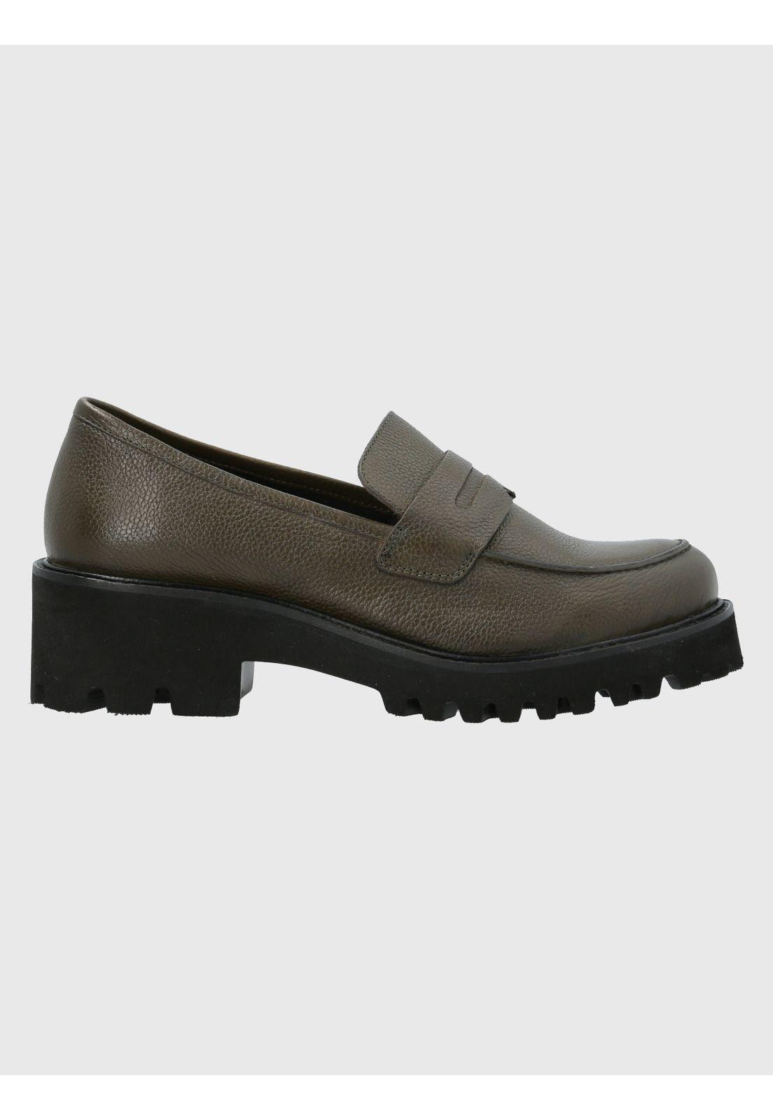 Mocasín Cuero Mujer Sophie Verde-1
