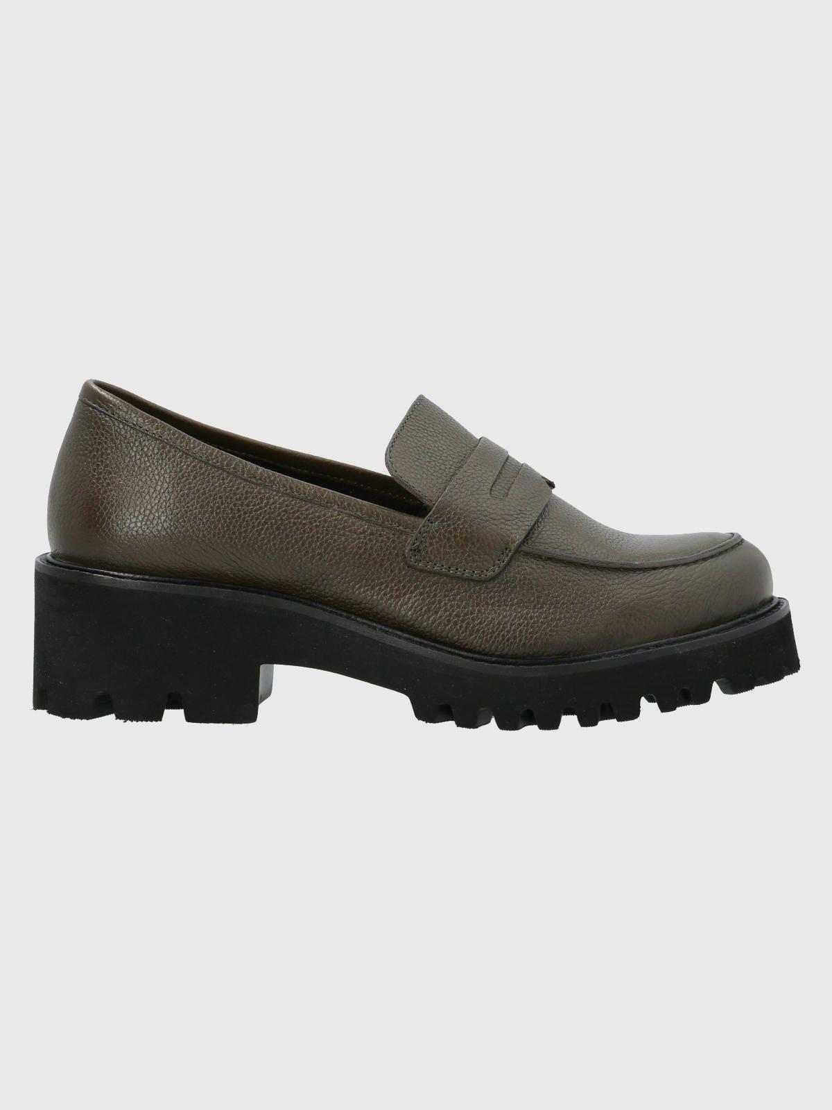 Mocasín Cuero Mujer Sophie Verde-1
